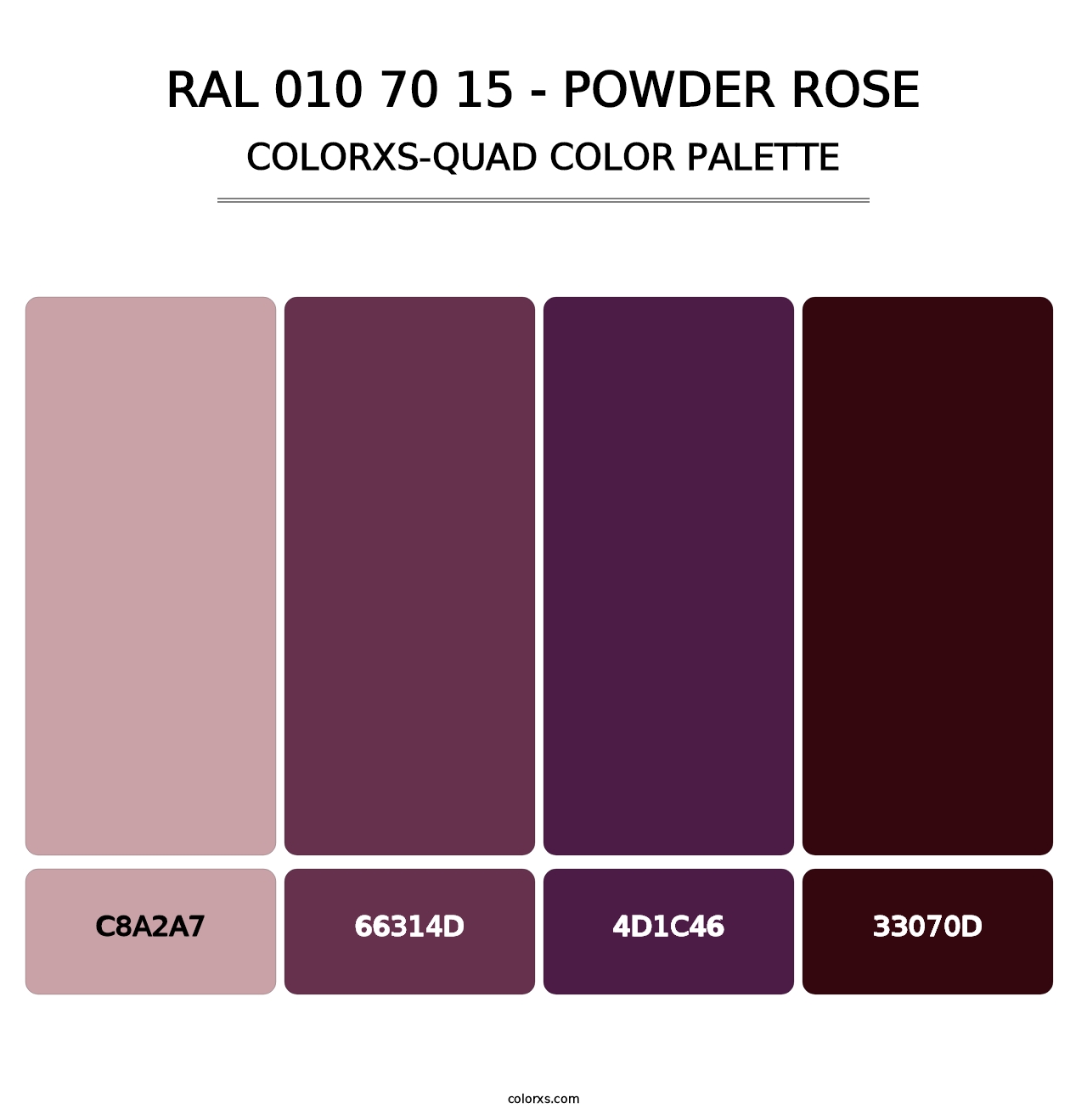 RAL 010 70 15 - Powder Rose - Colorxs Quad Palette