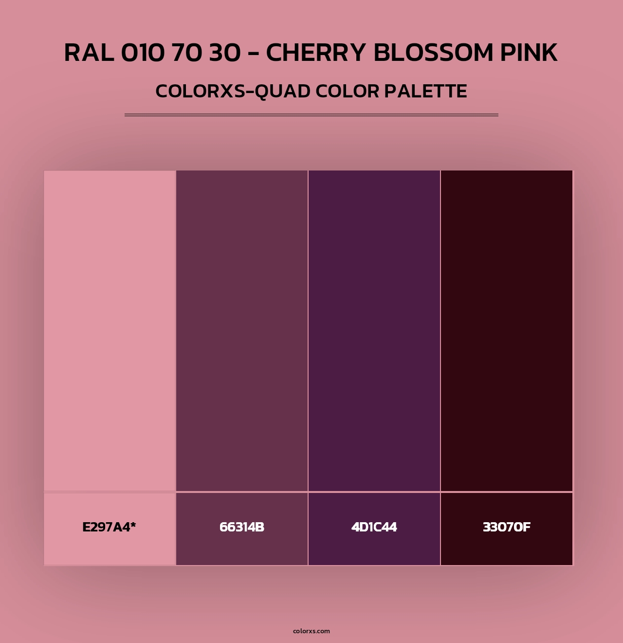 RAL 010 70 30 - Cherry Blossom Pink - Colorxs Quad Palette