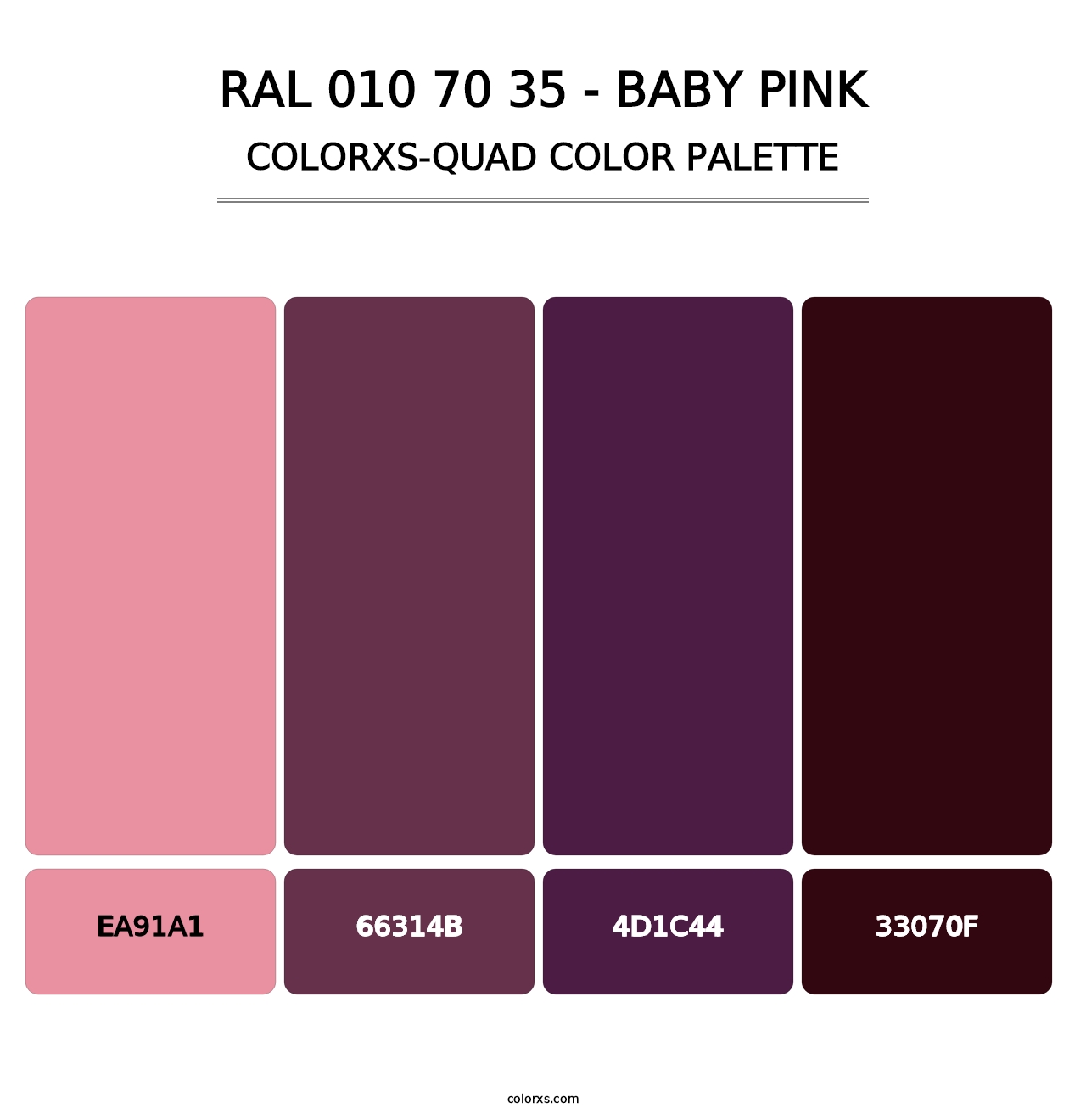 RAL 010 70 35 - Baby Pink - Colorxs Quad Palette