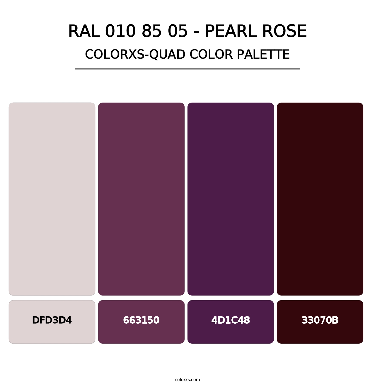 RAL 010 85 05 - Pearl Rose - Colorxs Quad Palette