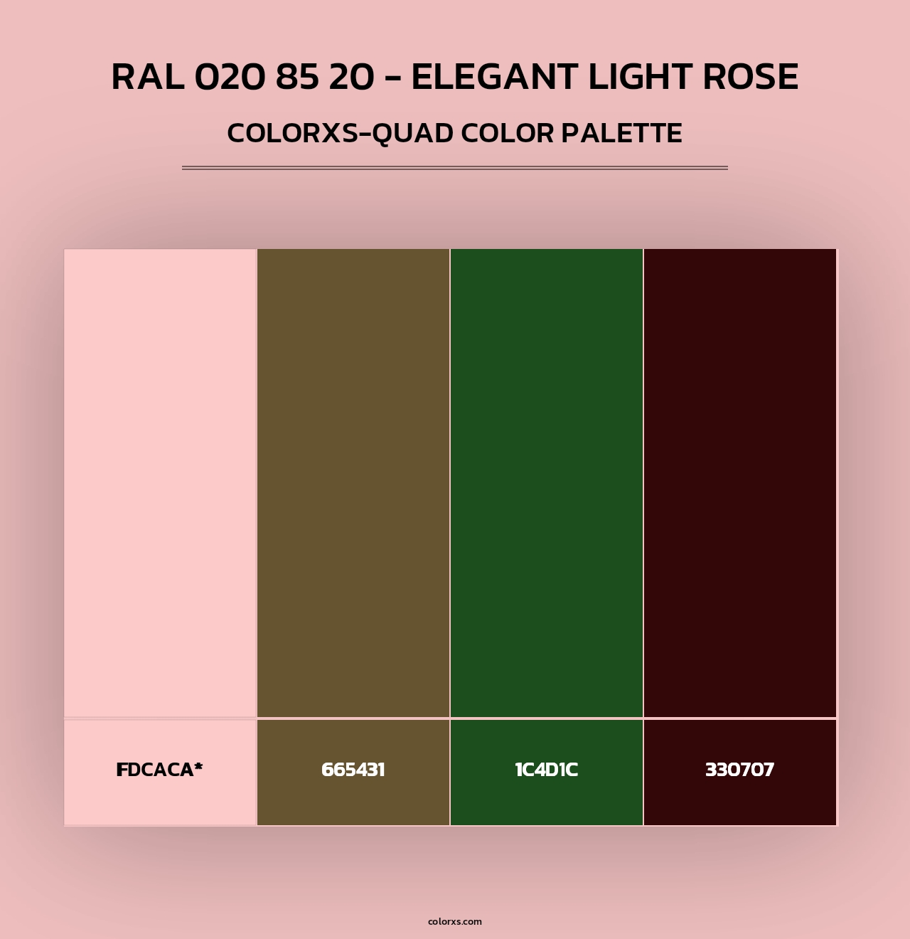 RAL 020 85 20 - Elegant Light Rose - Colorxs Quad Palette