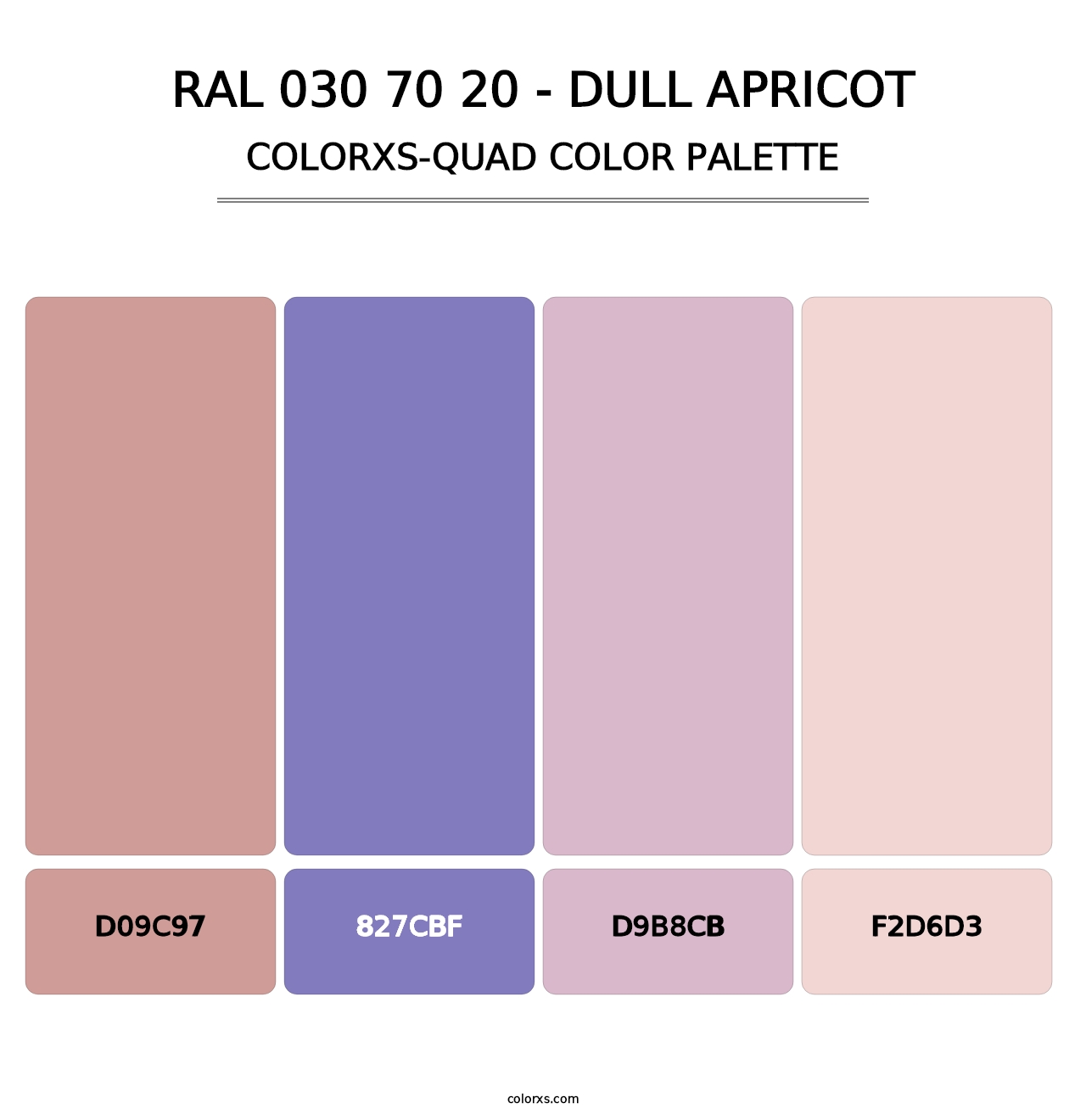 RAL 030 70 20 - Dull Apricot - Colorxs Quad Palette