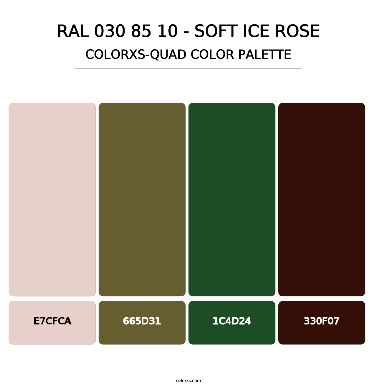 RAL 030 85 10 - Soft Ice Rose - Colorxs Quad Palette