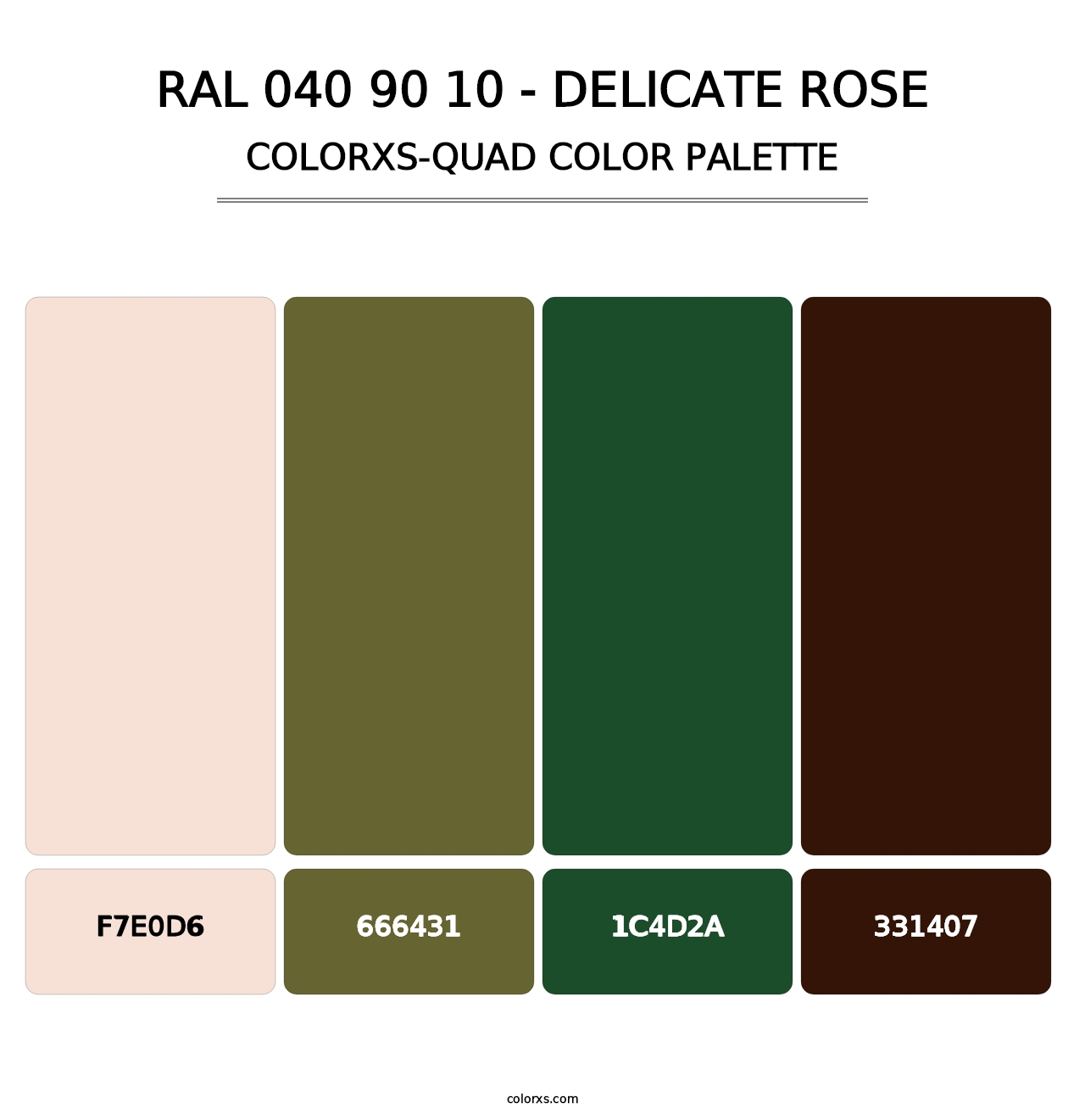 RAL 040 90 10 - Delicate Rose - Colorxs Quad Palette