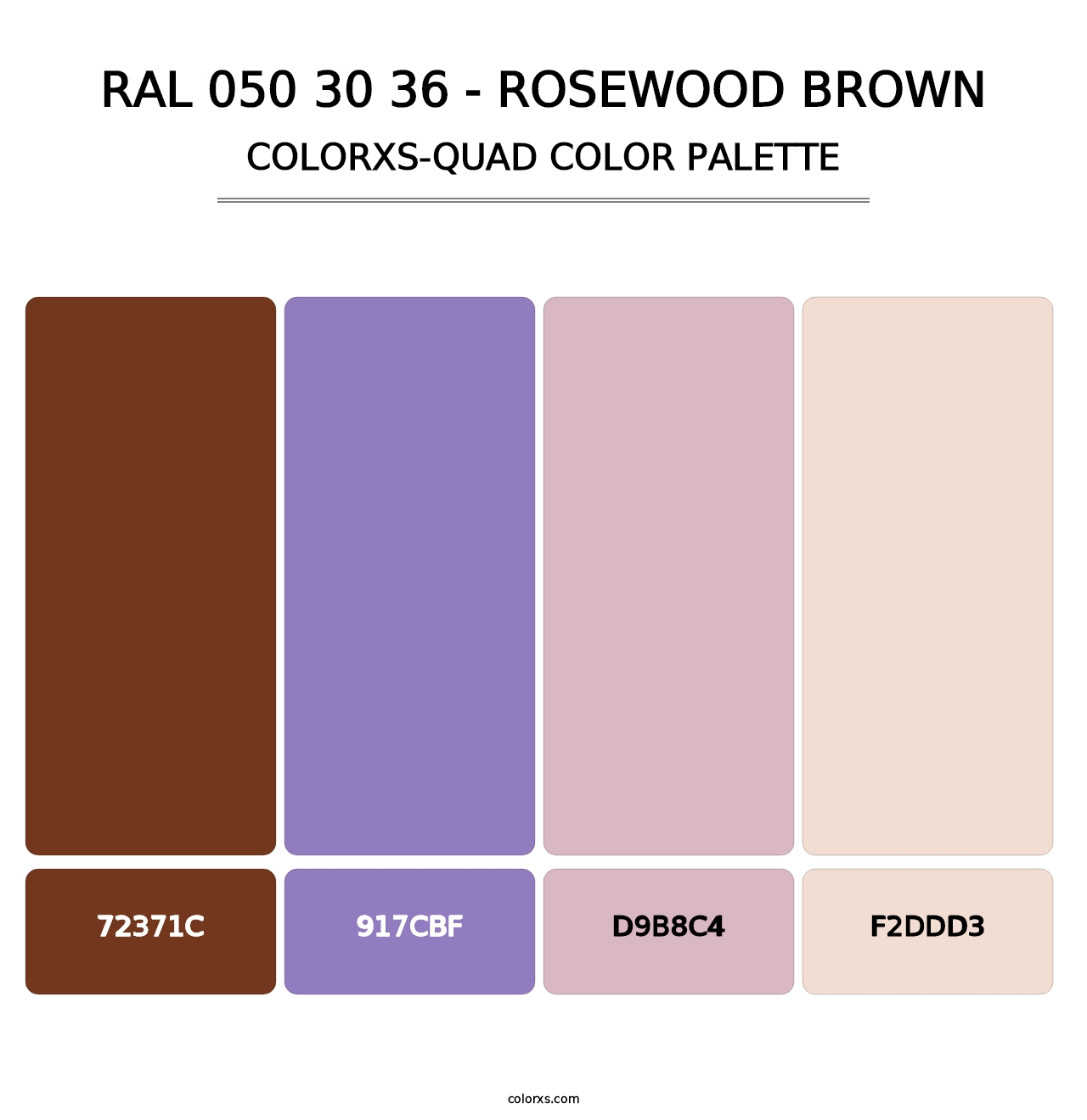 RAL 050 30 36 - Rosewood Brown - Colorxs Quad Palette