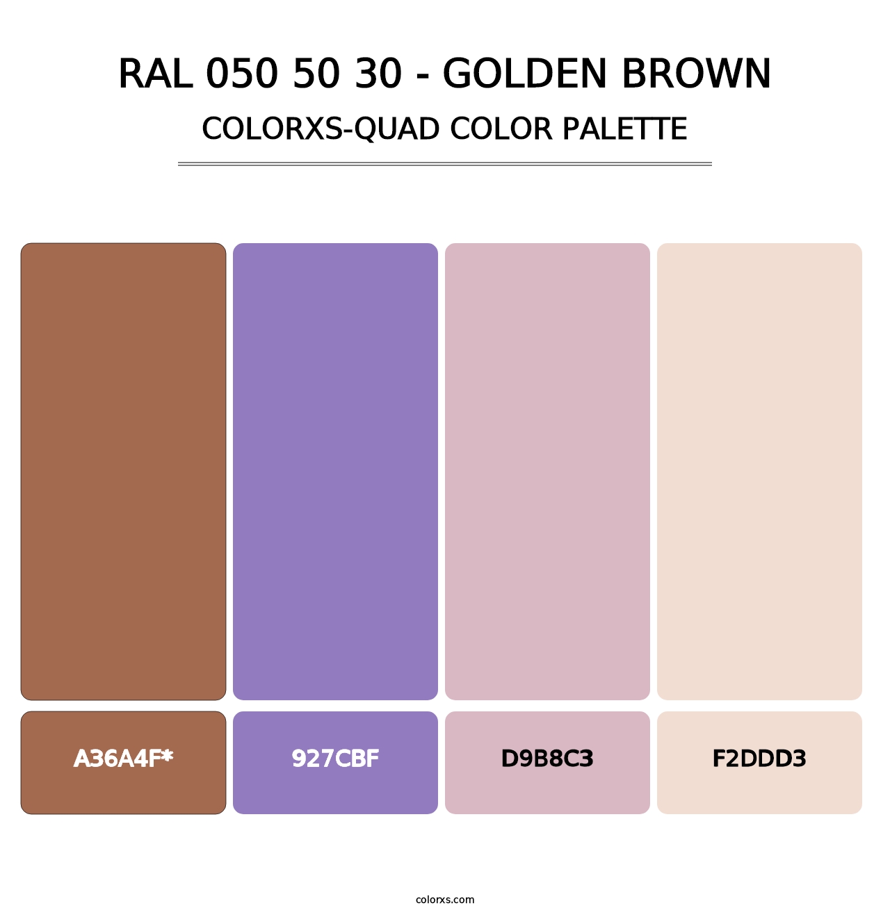 RAL 050 50 30 - Golden Brown - Colorxs Quad Palette