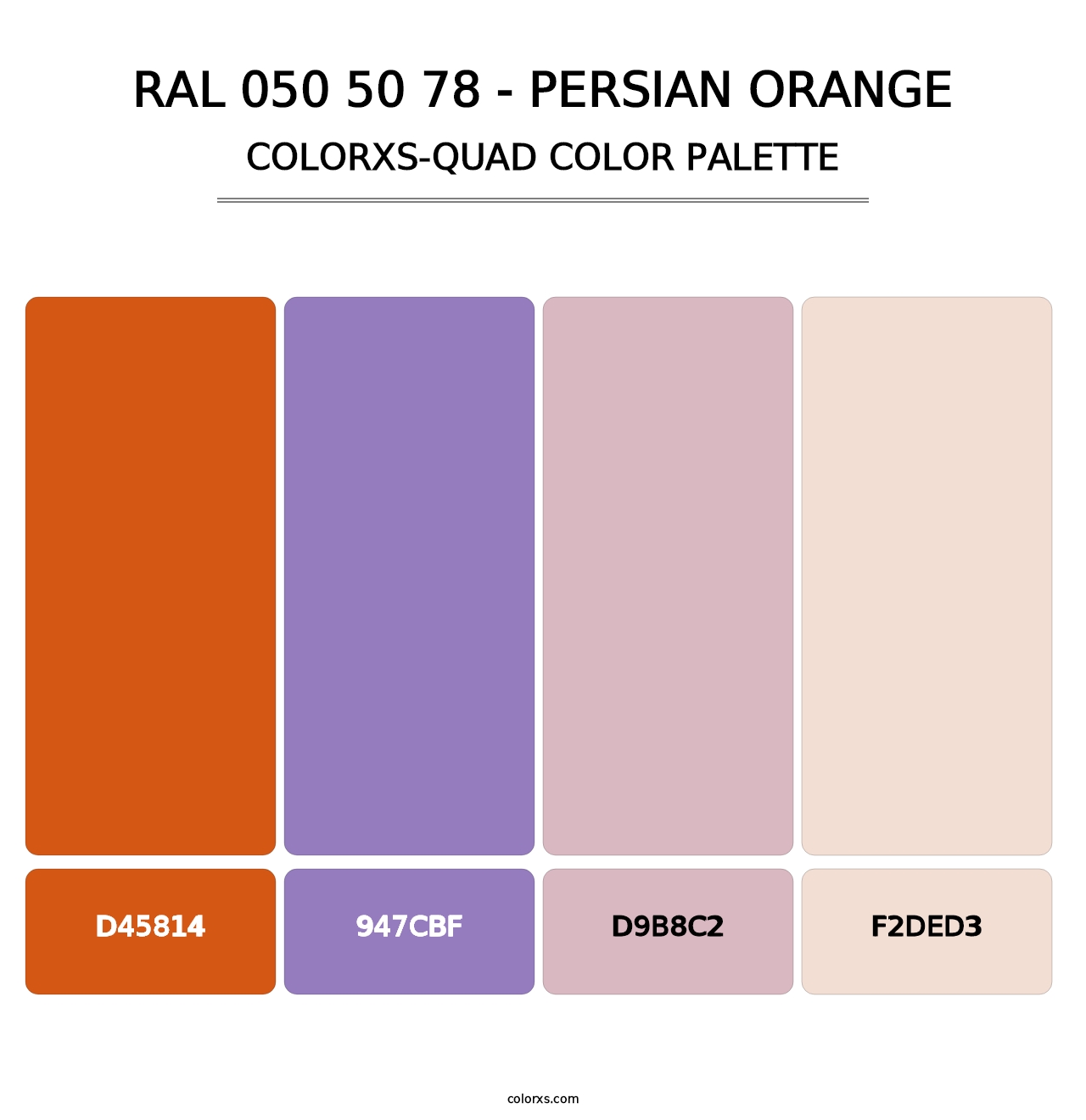 RAL 050 50 78 - Persian Orange - Colorxs Quad Palette
