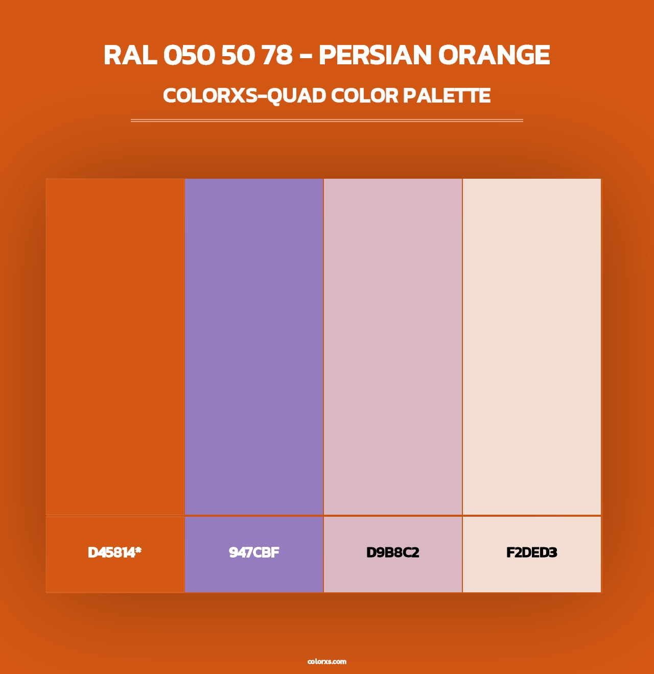 RAL 050 50 78 - Persian Orange - Colorxs Quad Palette