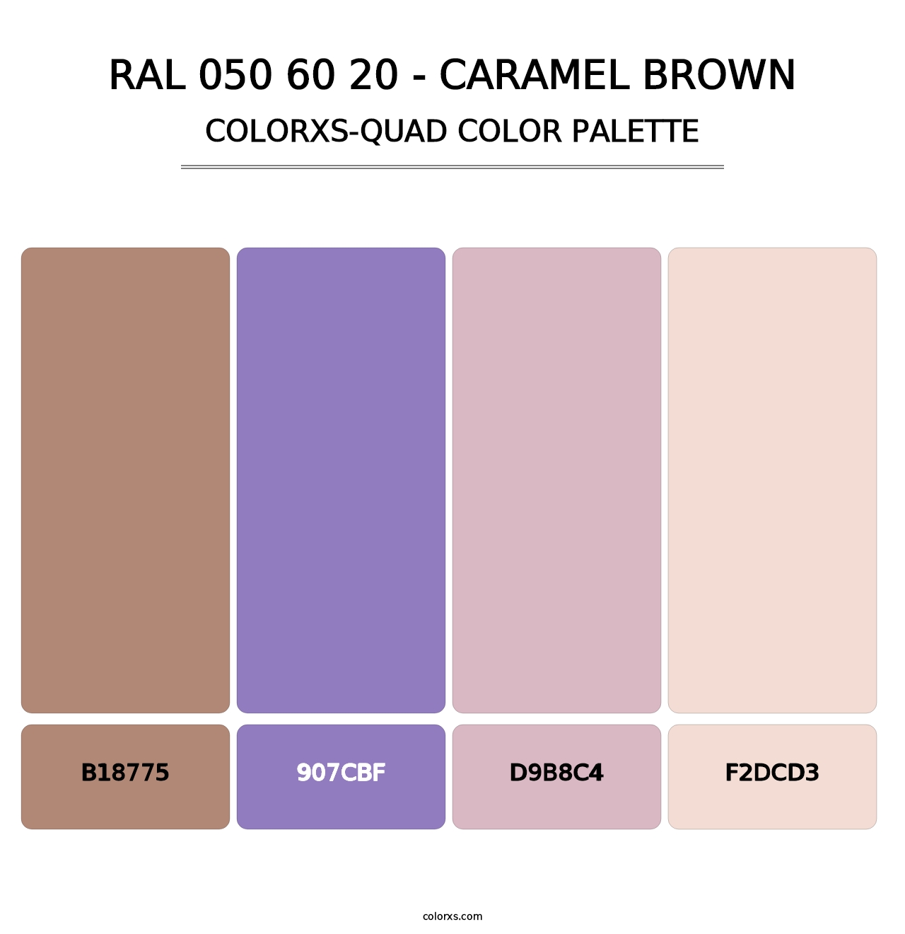 RAL 050 60 20 - Caramel Brown - Colorxs Quad Palette
