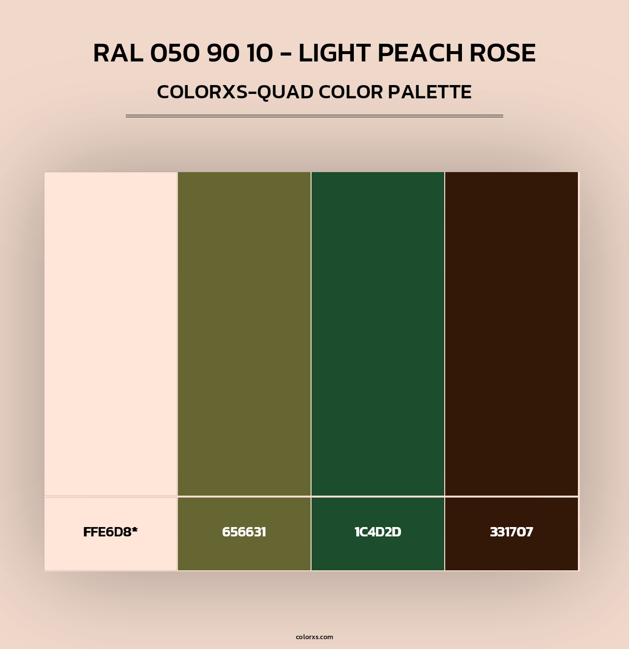 RAL 050 90 10 - Light Peach Rose - Colorxs Quad Palette
