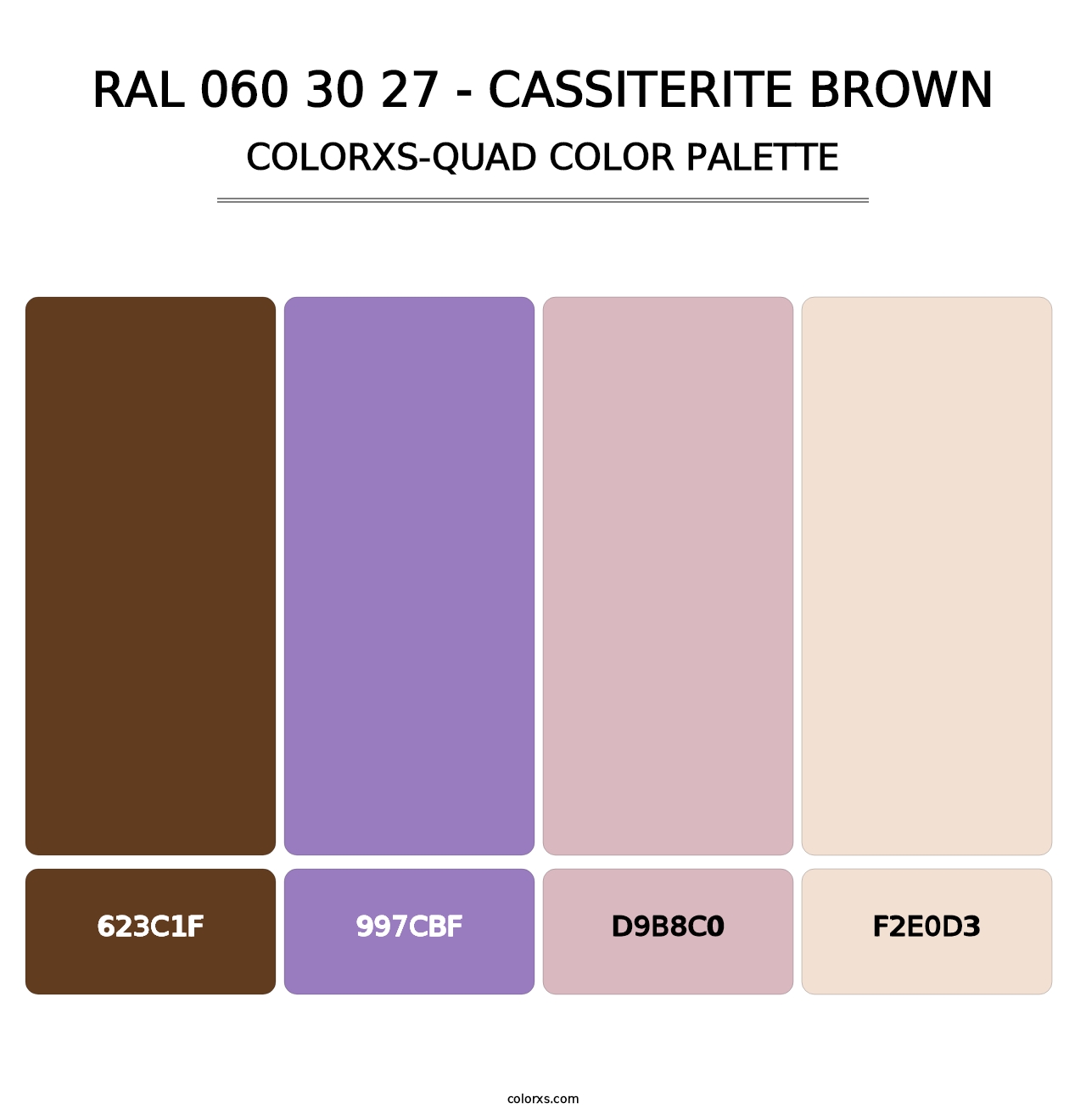 RAL 060 30 27 - Cassiterite Brown - Colorxs Quad Palette