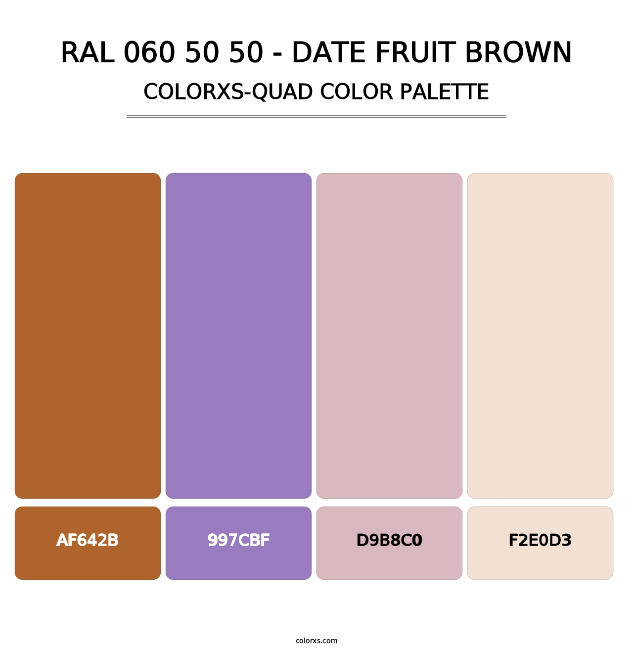 RAL 060 50 50 - Date Fruit Brown - Colorxs Quad Palette
