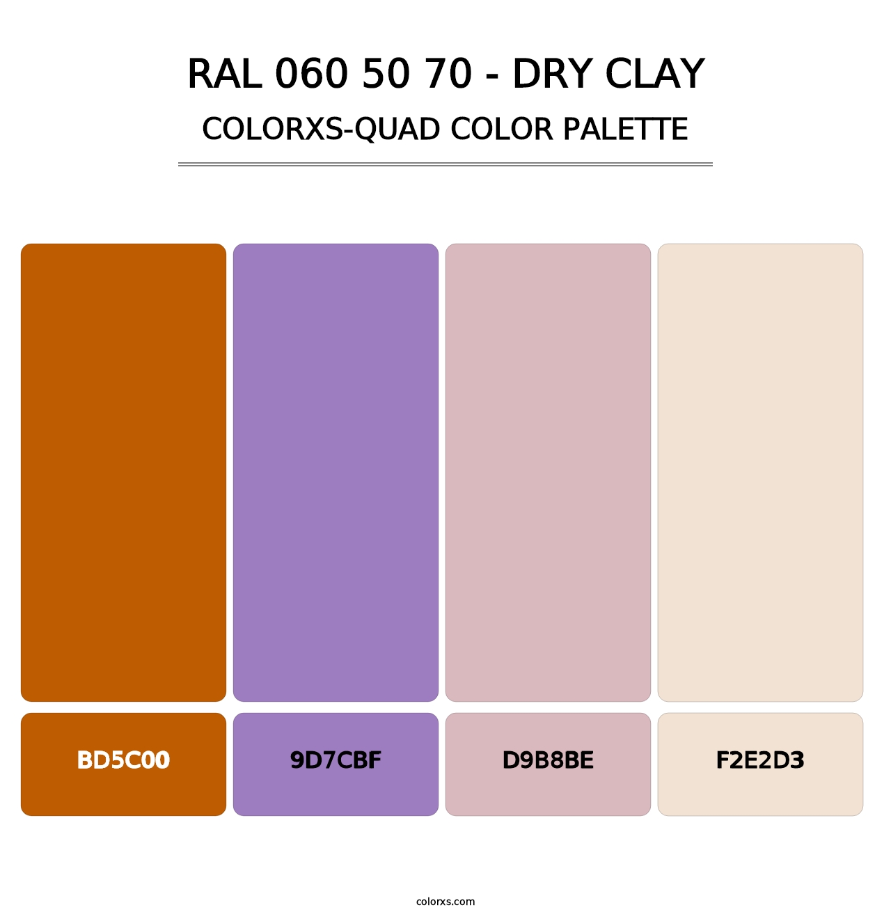 RAL 060 50 70 - Dry Clay - Colorxs Quad Palette