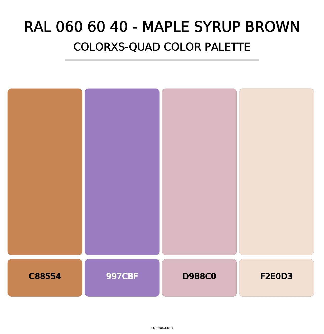 RAL 060 60 40 - Maple Syrup Brown - Colorxs Quad Palette