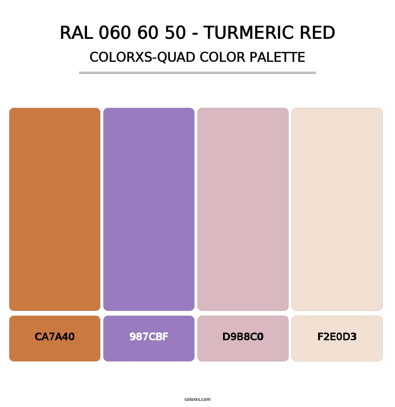 RAL 060 60 50 - Turmeric Red - Colorxs Quad Palette
