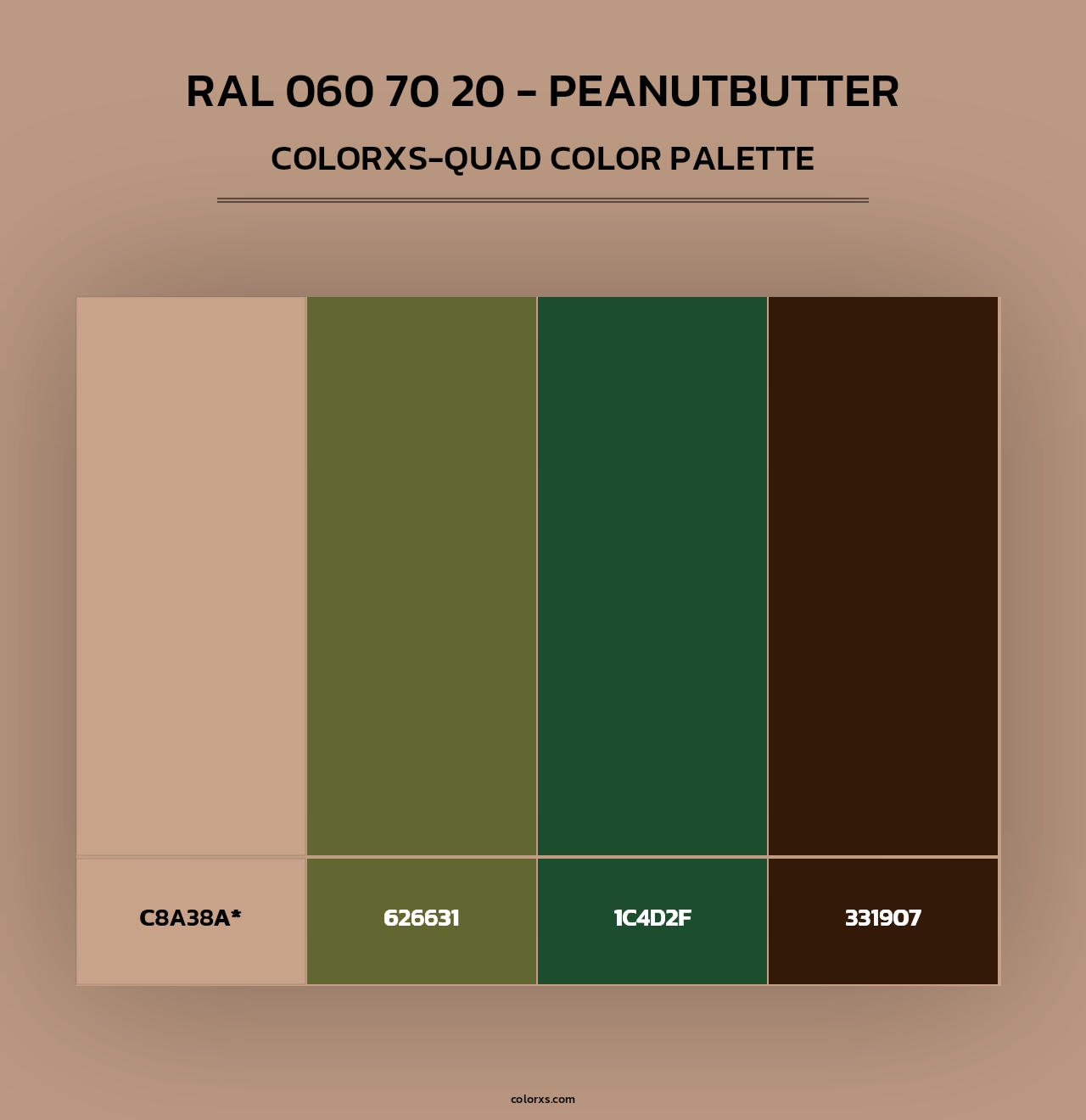 RAL 060 70 20 - Peanutbutter - Colorxs Quad Palette