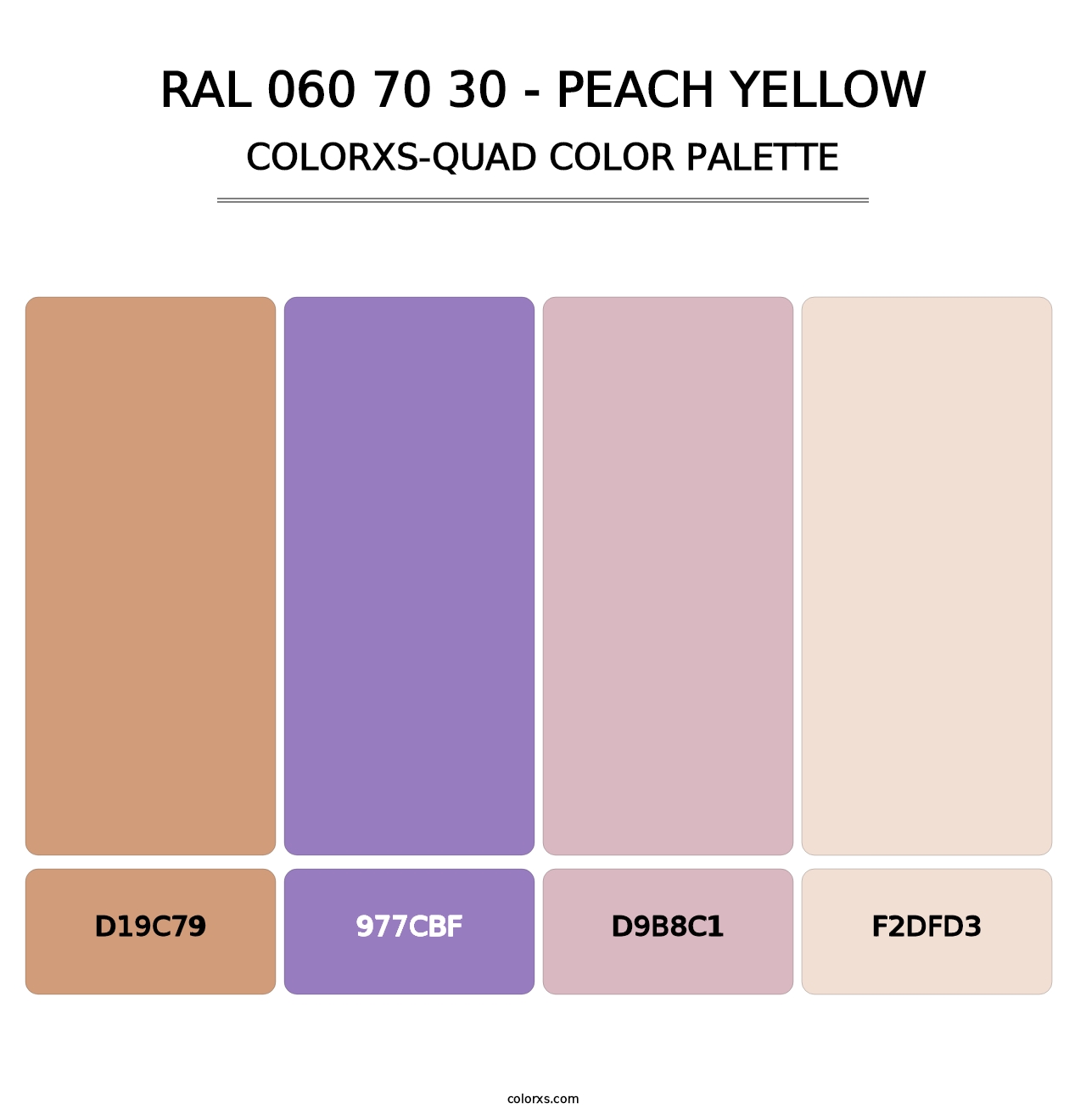 RAL 060 70 30 - Peach Yellow - Colorxs Quad Palette