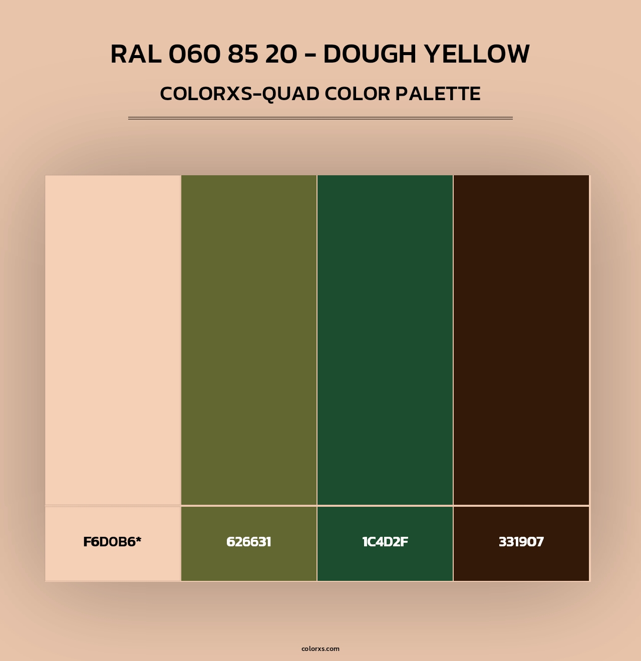 RAL 060 85 20 - Dough Yellow - Colorxs Quad Palette