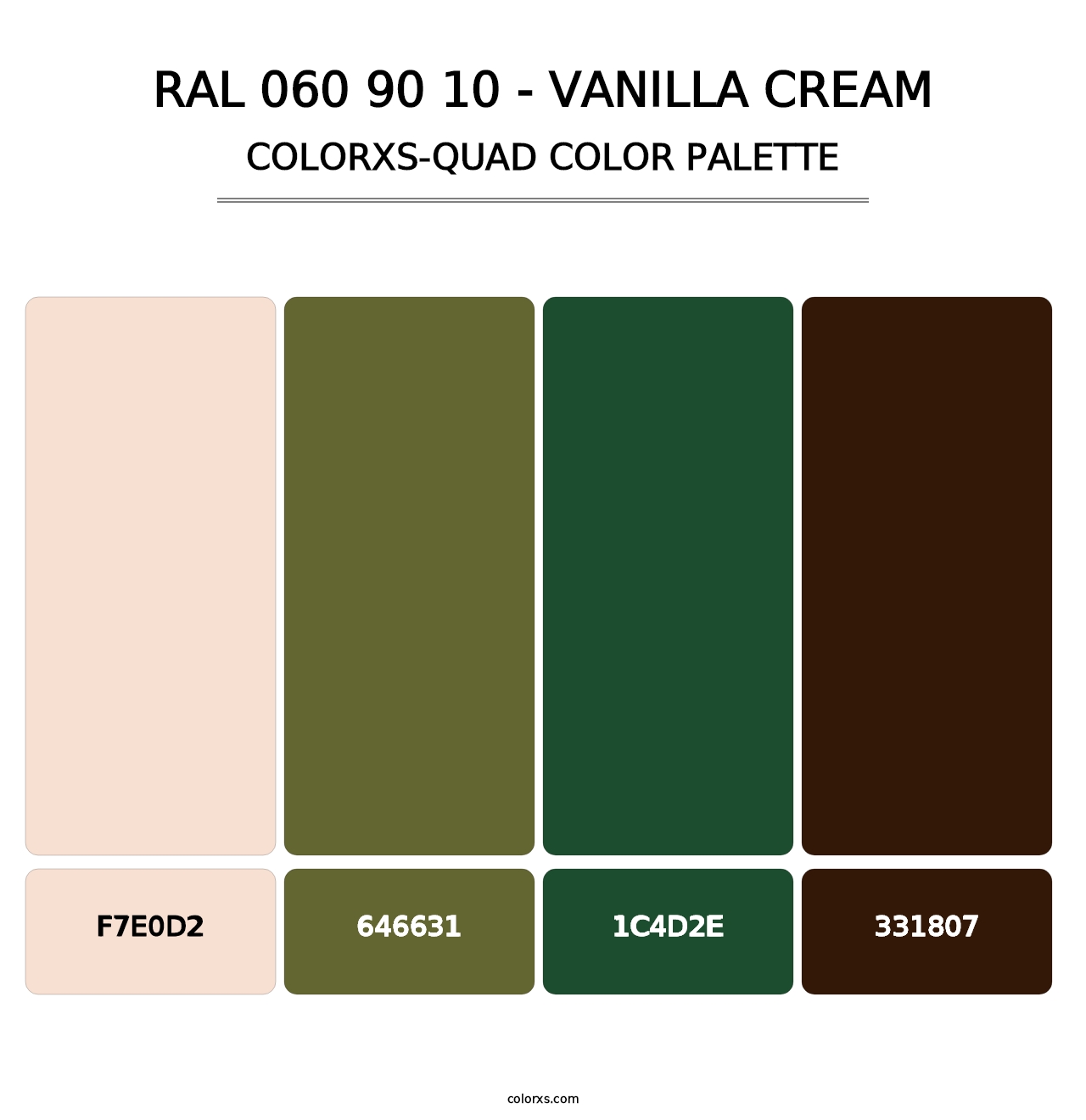 RAL 060 90 10 - Vanilla Cream - Colorxs Quad Palette