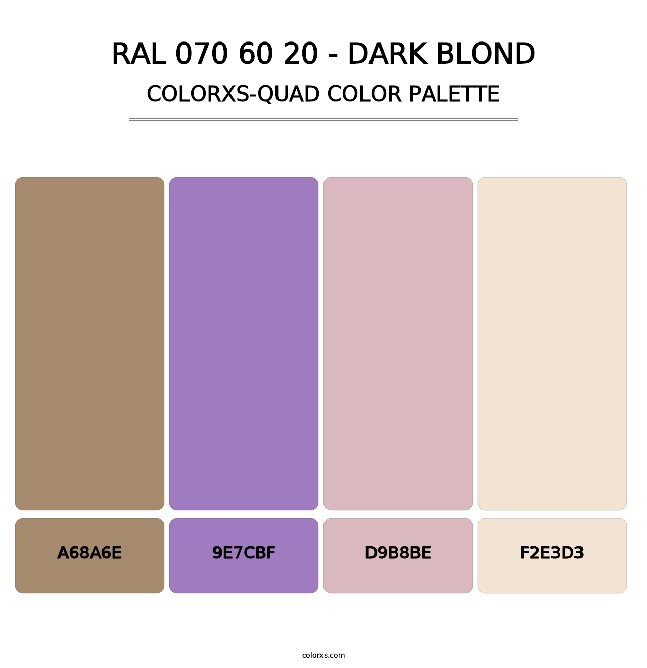 RAL 070 60 20 - Dark Blond - Colorxs Quad Palette