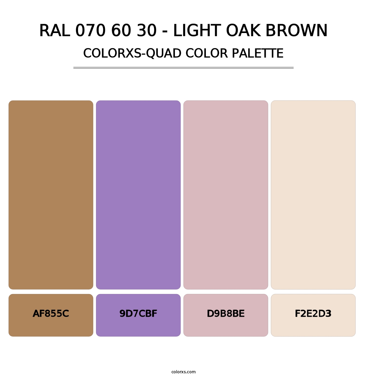 RAL 070 60 30 - Light Oak Brown - Colorxs Quad Palette