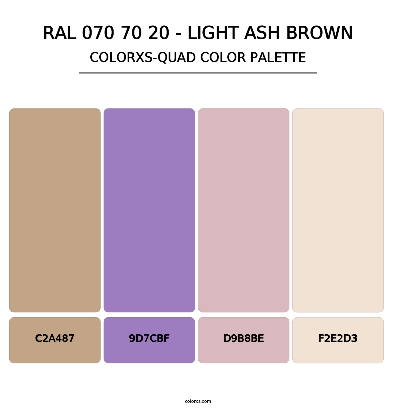RAL 070 70 20 - Light Ash Brown - Colorxs Quad Palette