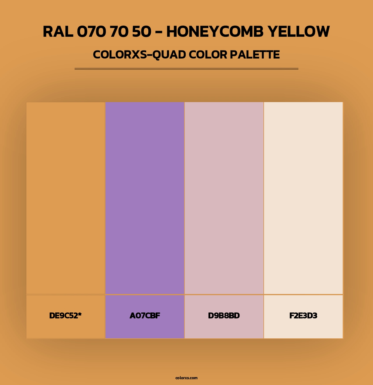 RAL 070 70 50 - Honeycomb Yellow - Colorxs Quad Palette