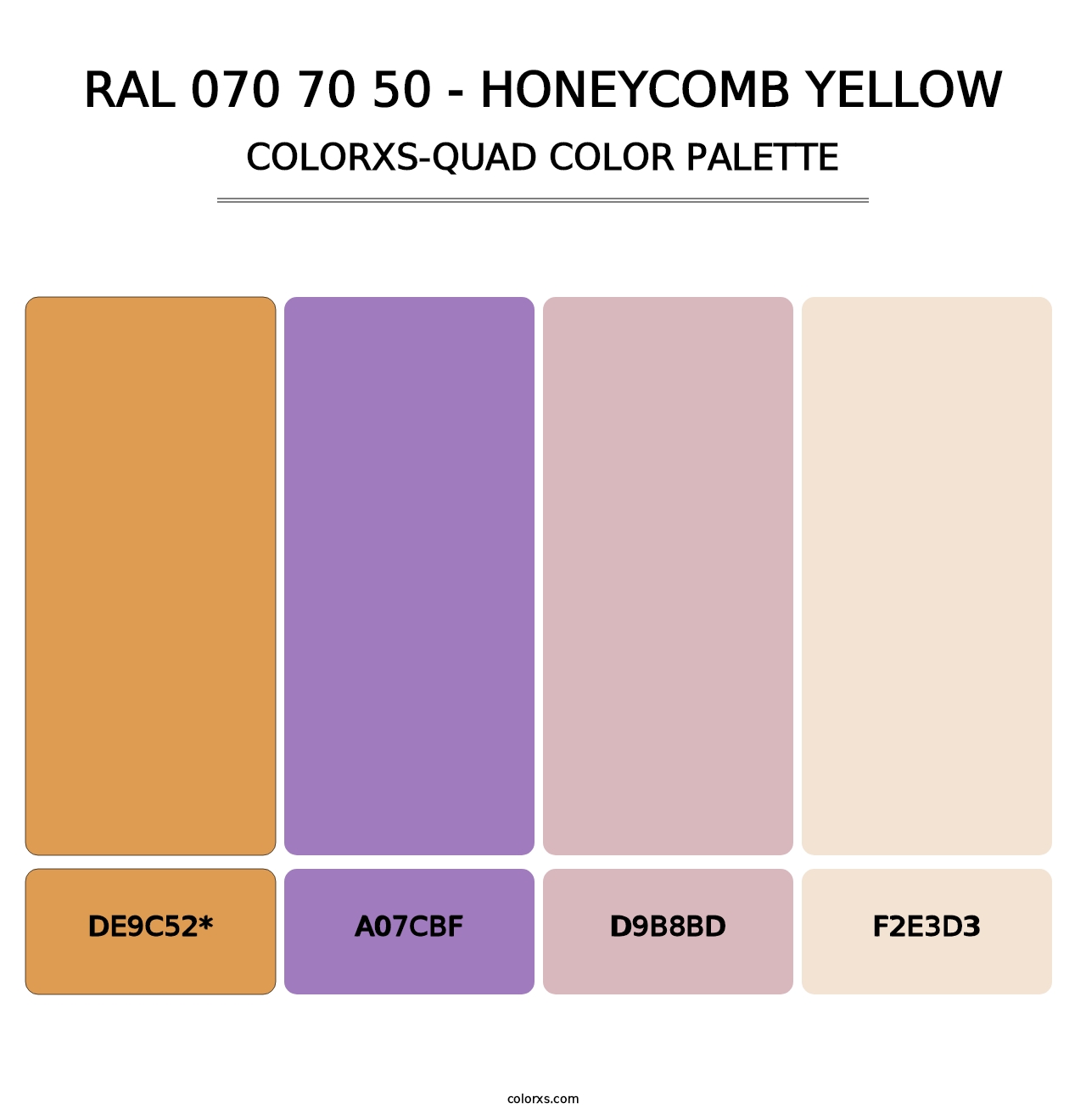 RAL 070 70 50 - Honeycomb Yellow - Colorxs Quad Palette