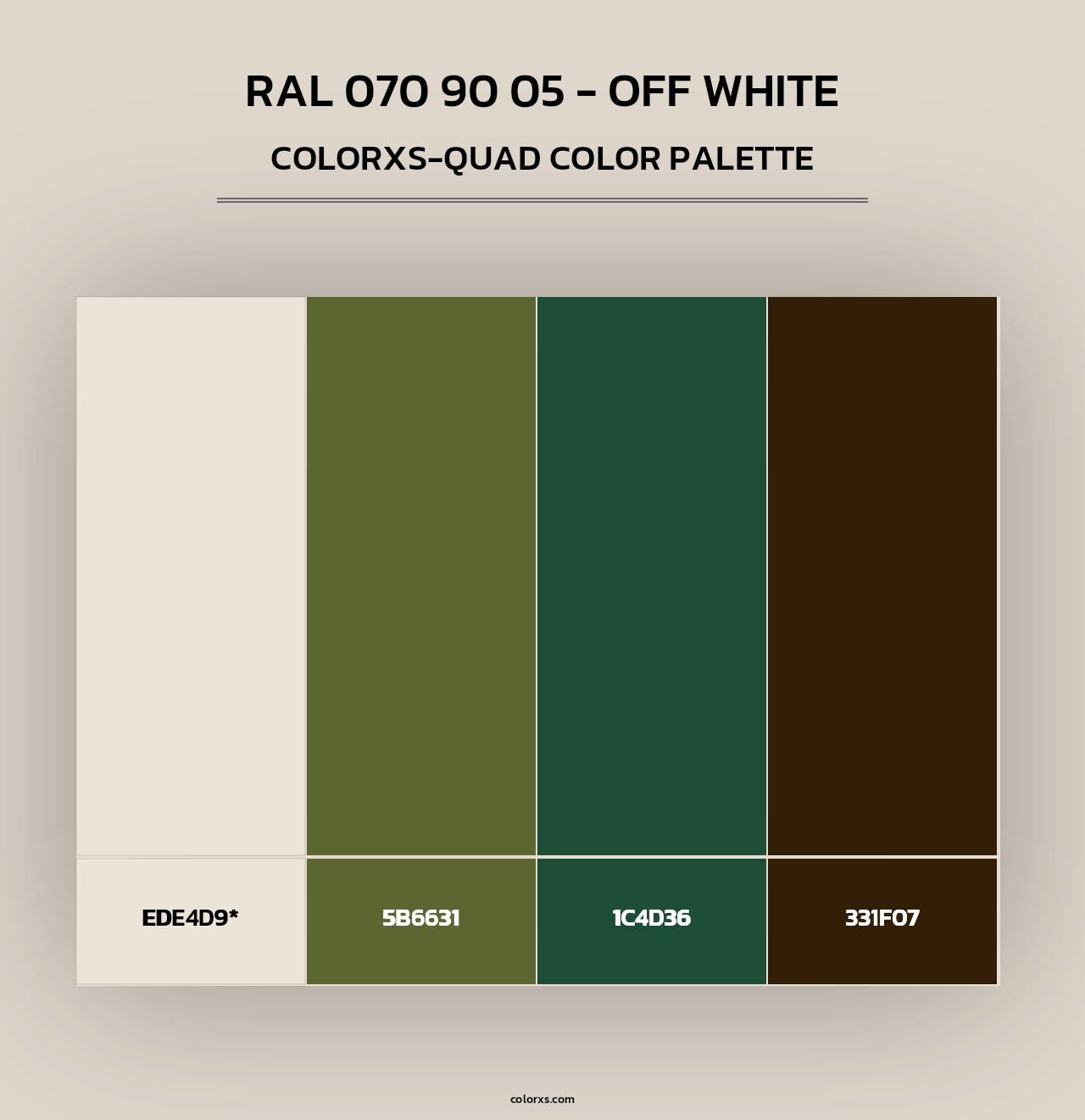 RAL 070 90 05 - Off White color palettes - colorxs.com