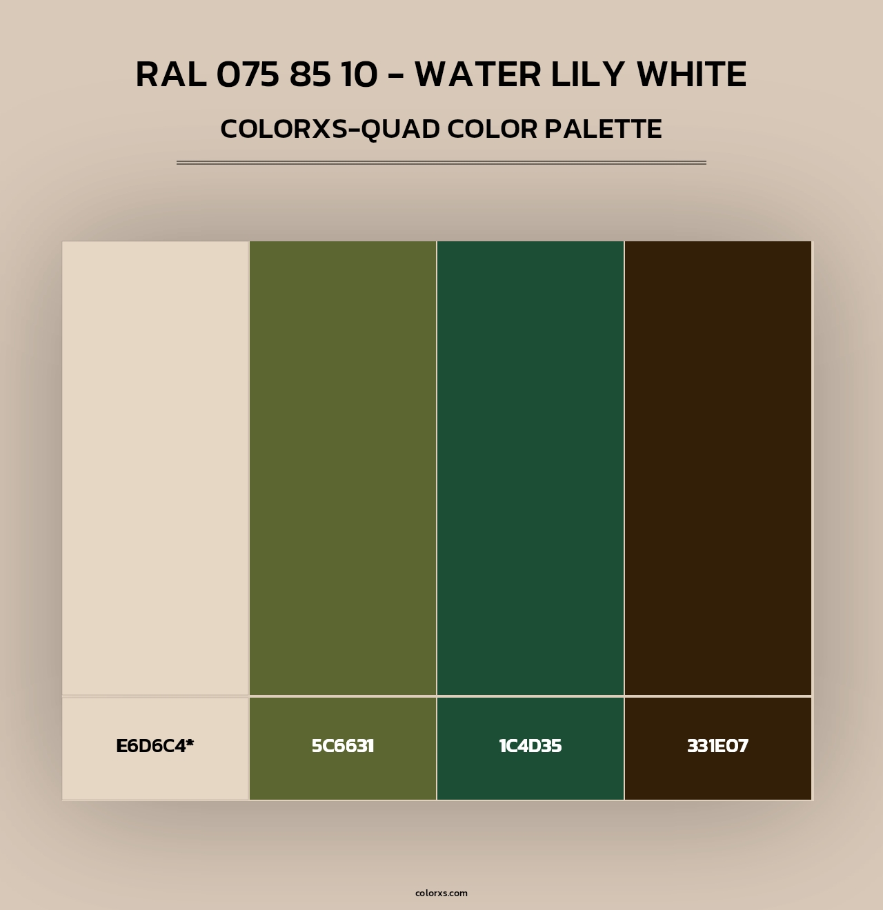 RAL 075 85 10 - Water Lily White - Colorxs Quad Palette