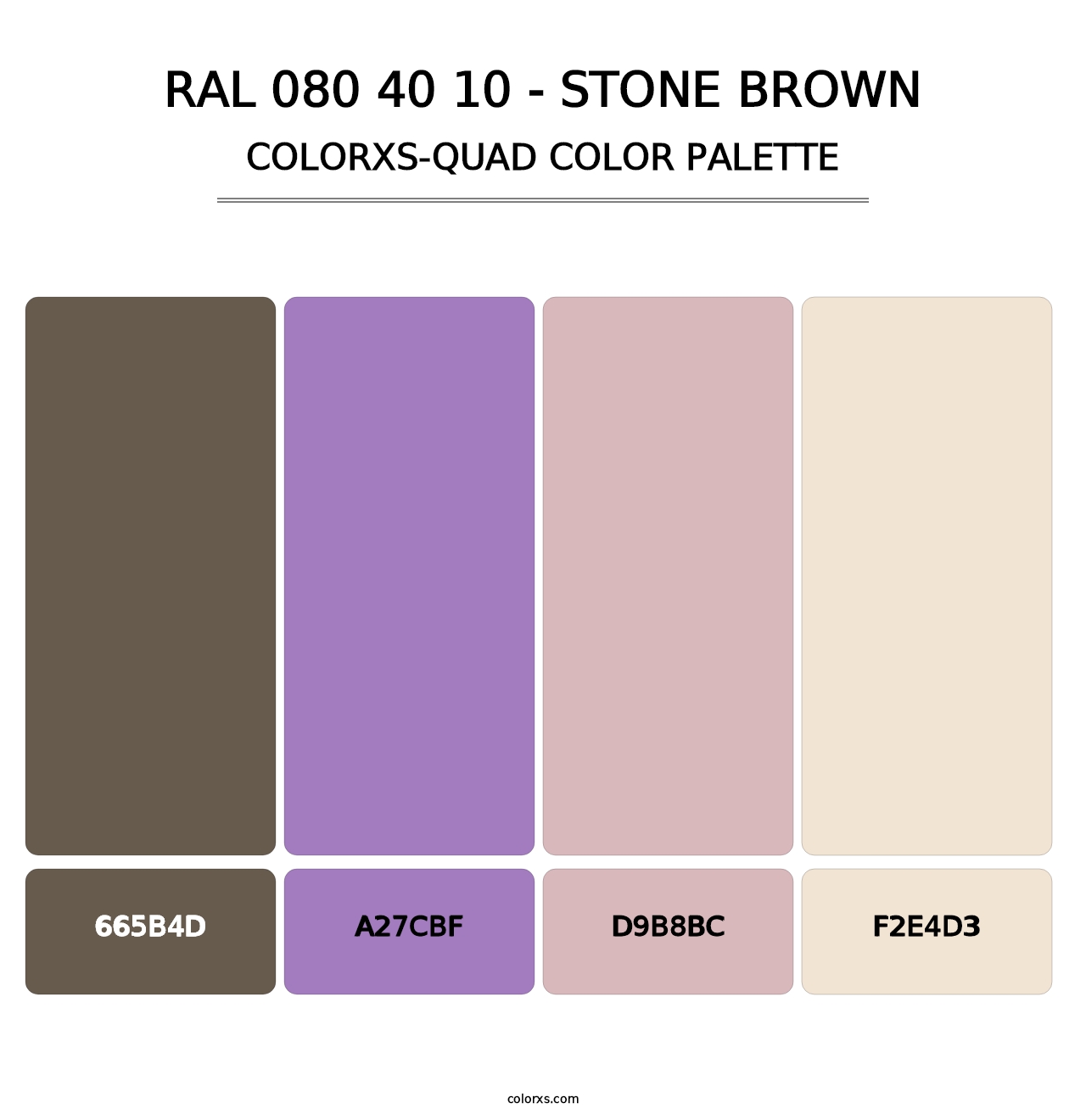 RAL 080 40 10 - Stone Brown - Colorxs Quad Palette