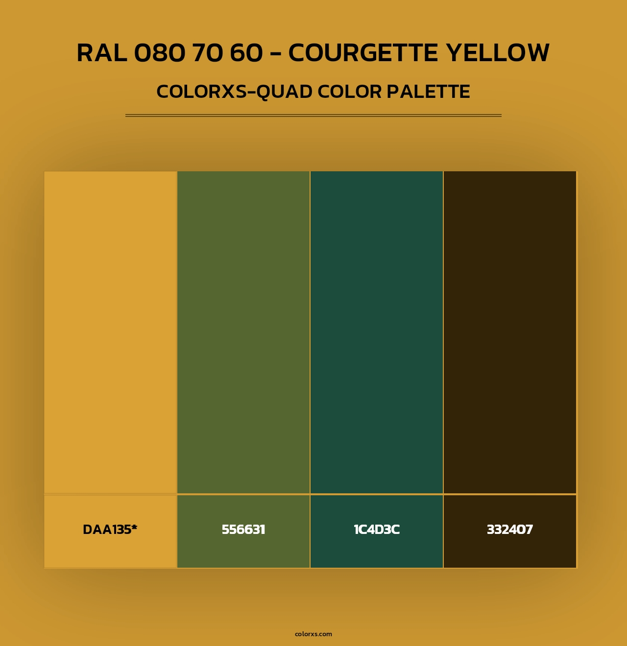 RAL 080 70 60 - Courgette Yellow - Colorxs Quad Palette