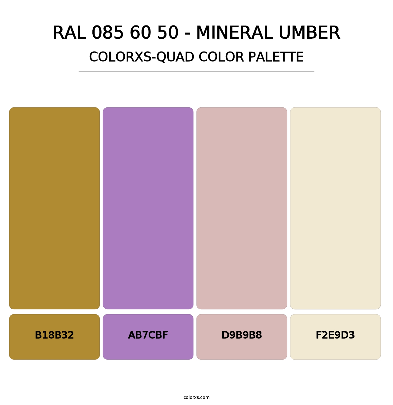RAL 085 60 50 - Mineral Umber - Colorxs Quad Palette