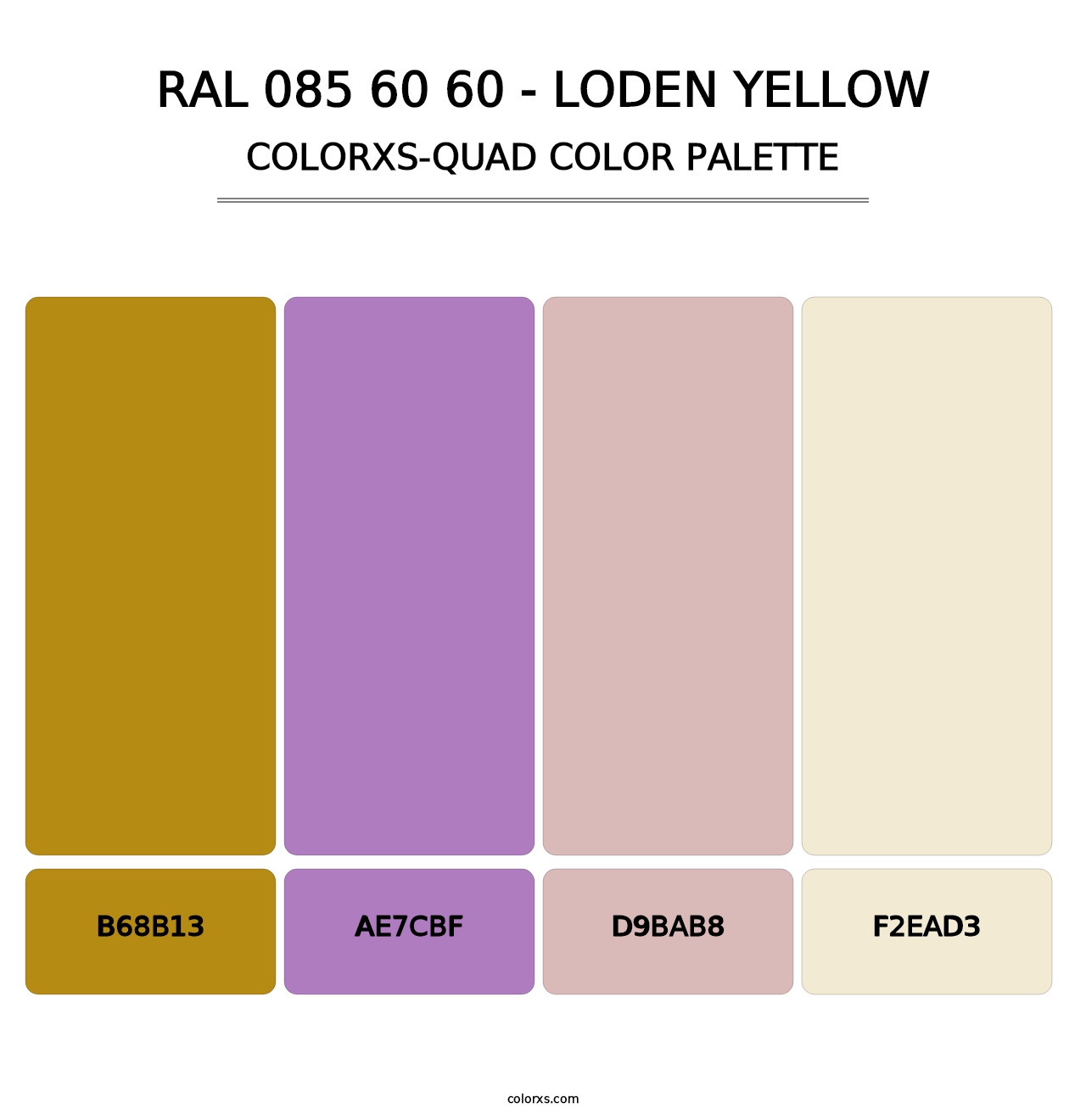 RAL 085 60 60 - Loden Yellow - Colorxs Quad Palette