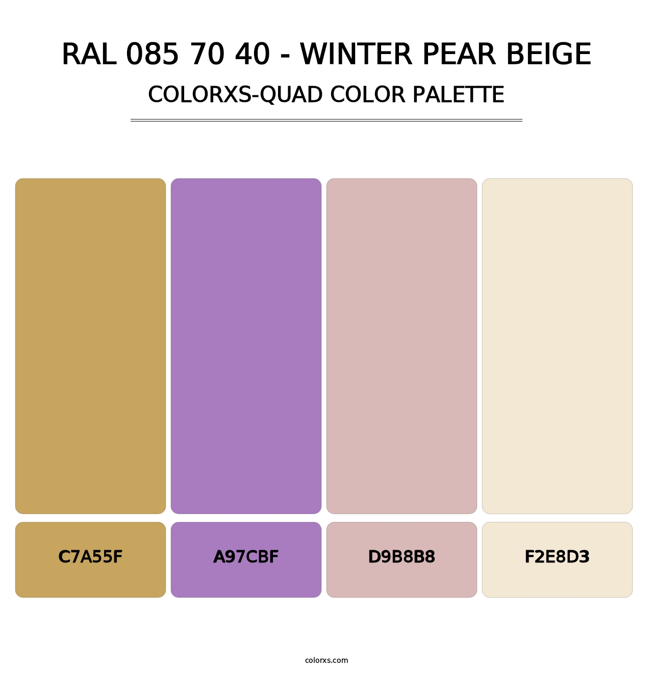 RAL 085 70 40 - Winter Pear Beige - Colorxs Quad Palette