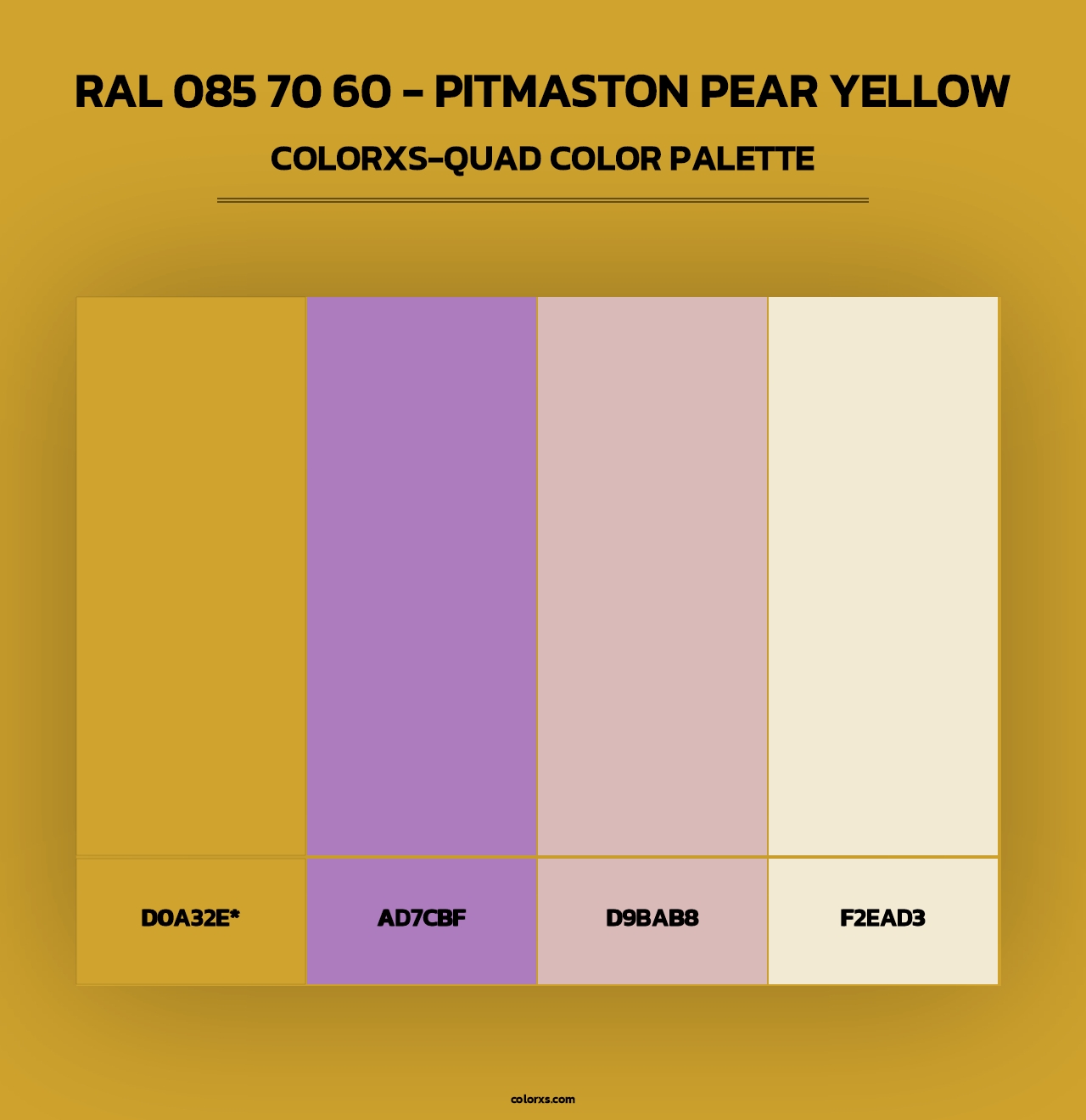 RAL 085 70 60 - Pitmaston Pear Yellow - Colorxs Quad Palette