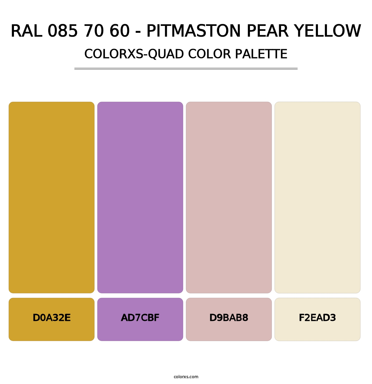 RAL 085 70 60 - Pitmaston Pear Yellow - Colorxs Quad Palette