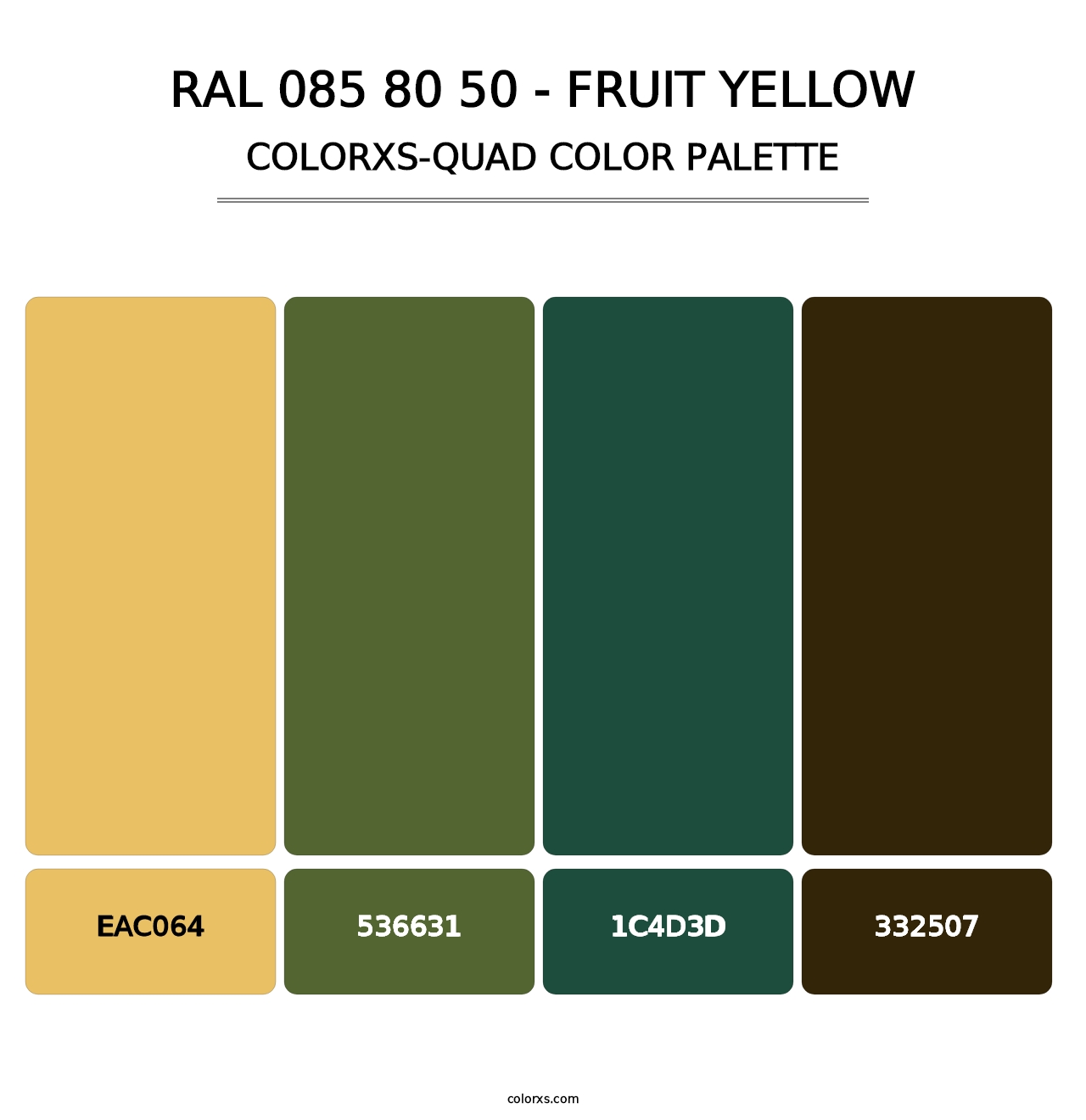 RAL 085 80 50 - Fruit Yellow - Colorxs Quad Palette