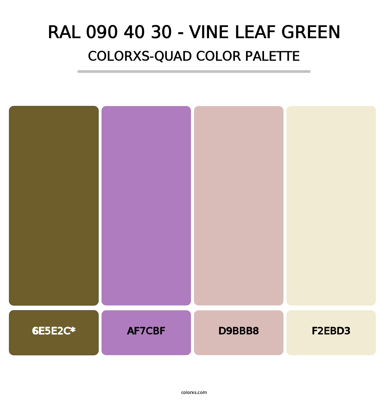 RAL 090 40 30 - Vine Leaf Green - Colorxs Quad Palette