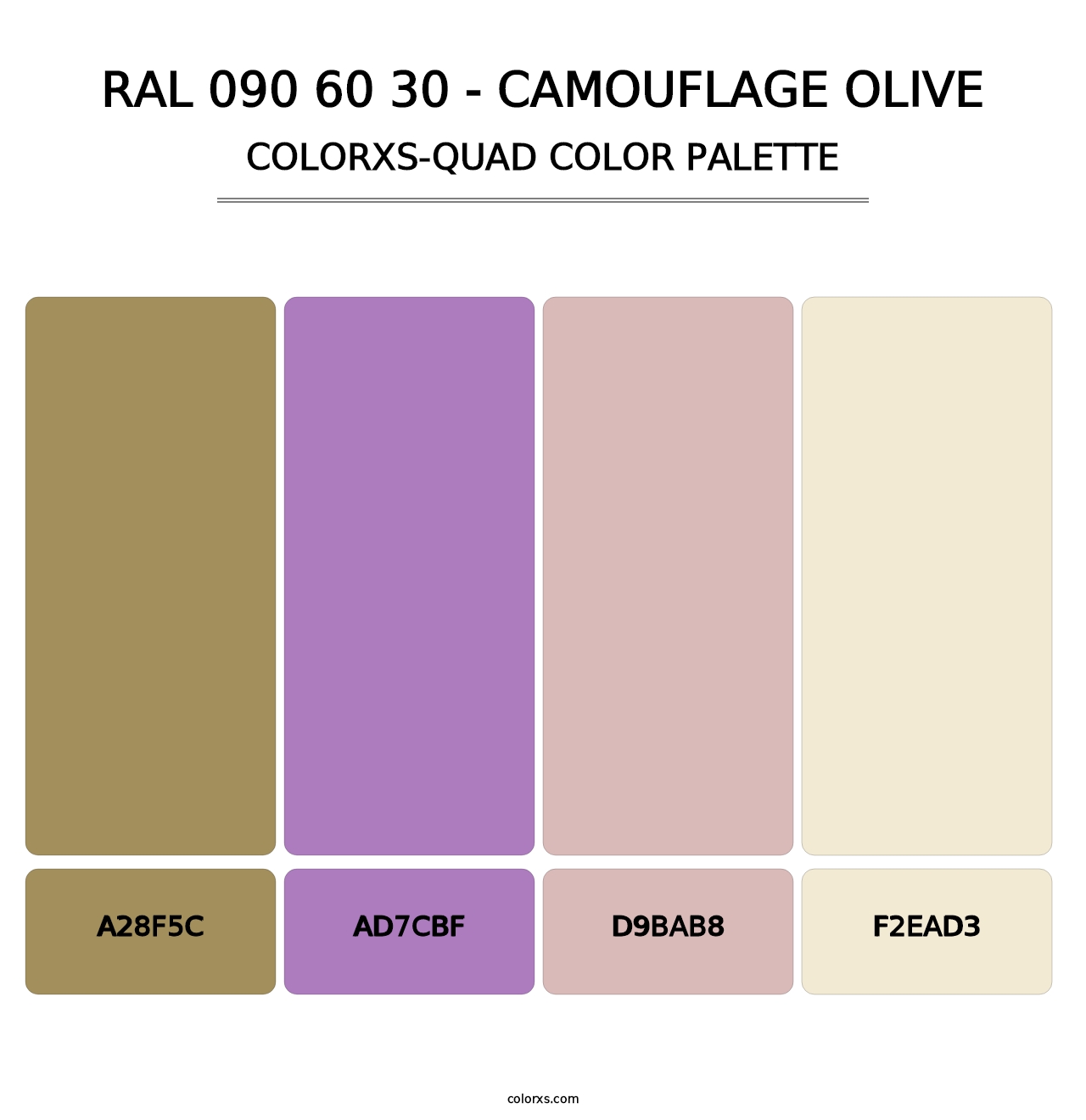 RAL 090 60 30 - Camouflage Olive - Colorxs Quad Palette