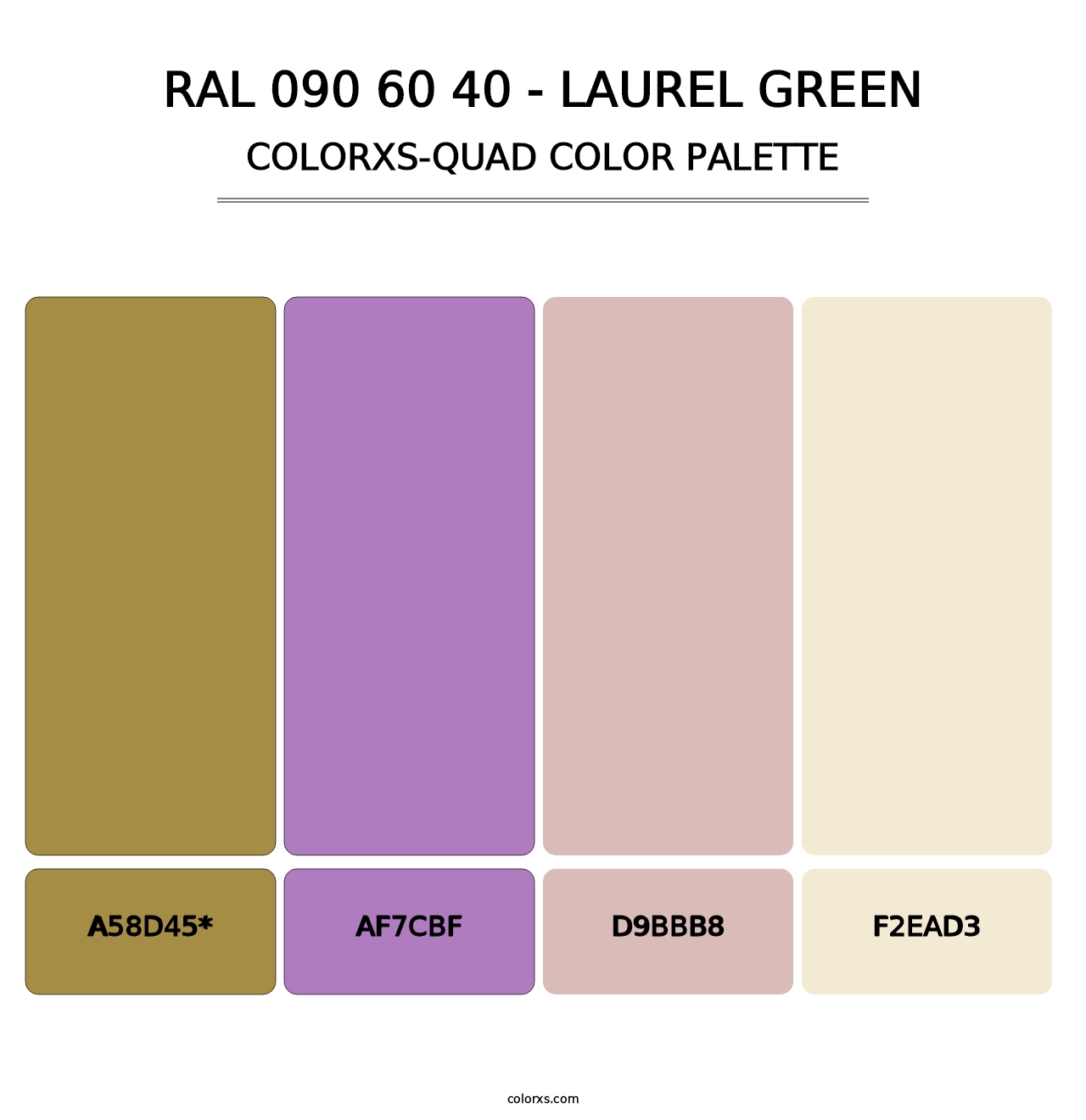 RAL 090 60 40 - Laurel Green - Colorxs Quad Palette