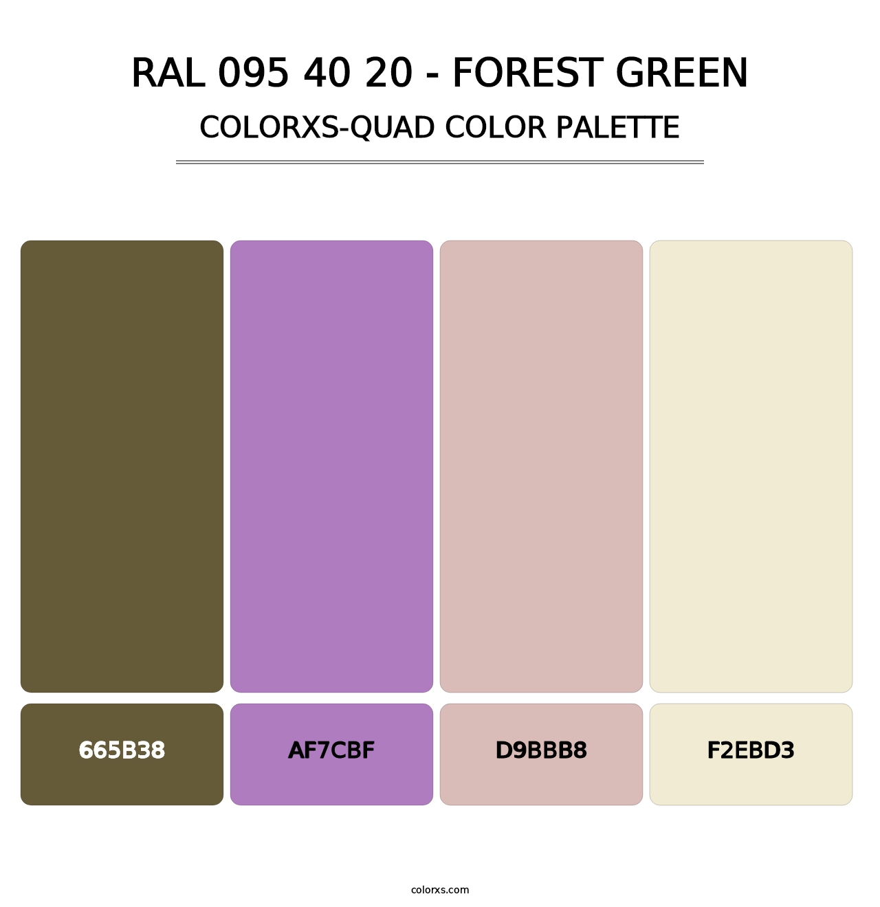 RAL 095 40 20 - Forest Green - Colorxs Quad Palette