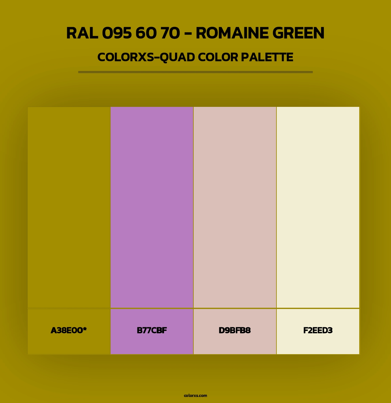 RAL 095 60 70 - Romaine Green - Colorxs Quad Palette