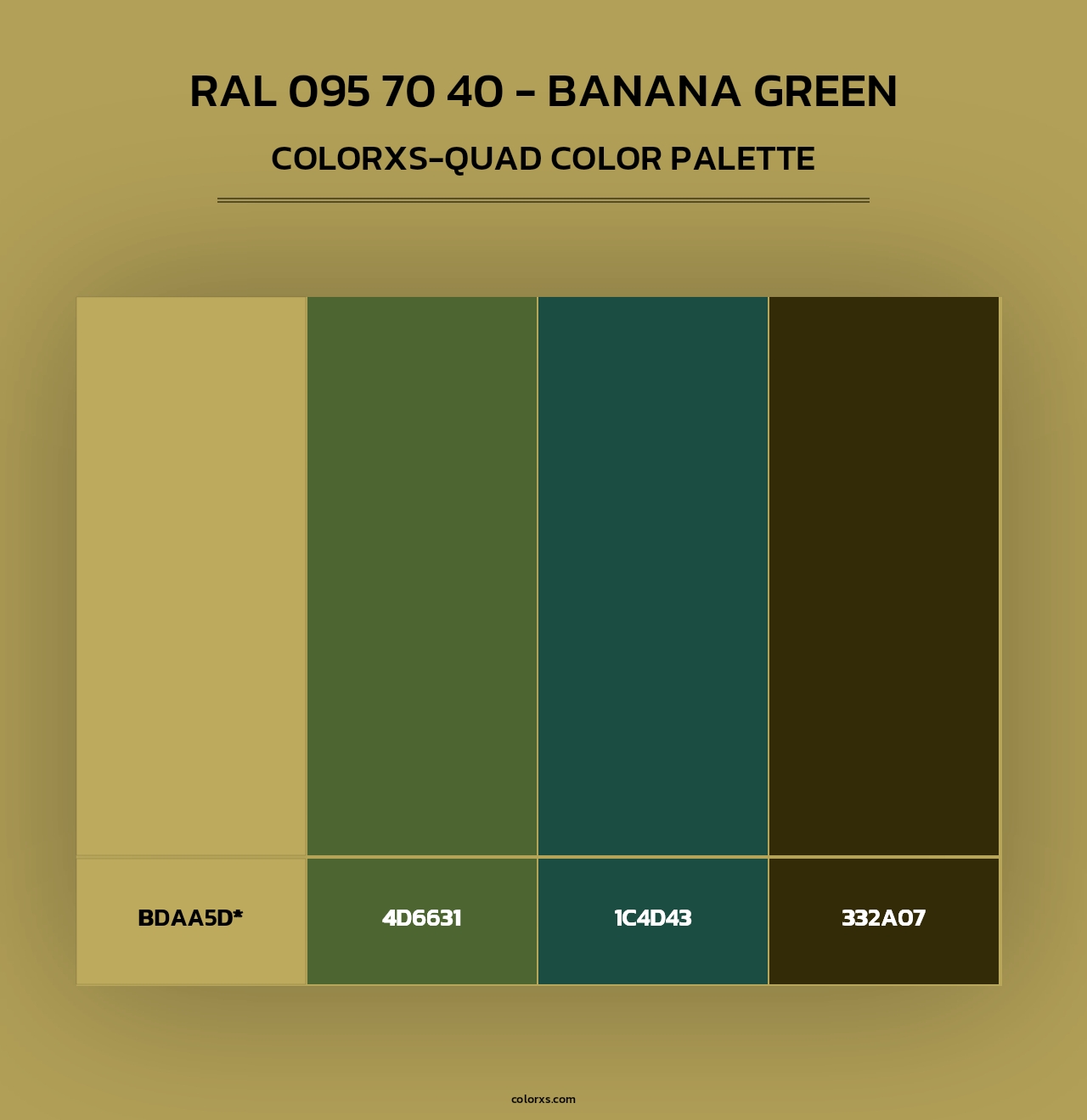 RAL 095 70 40 - Banana Green - Colorxs Quad Palette