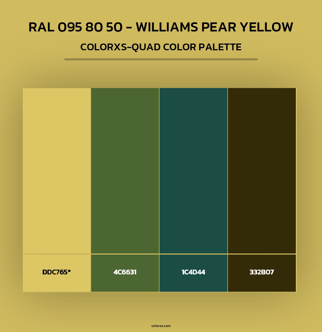 RAL 095 80 50 - Williams Pear Yellow - Colorxs Quad Palette