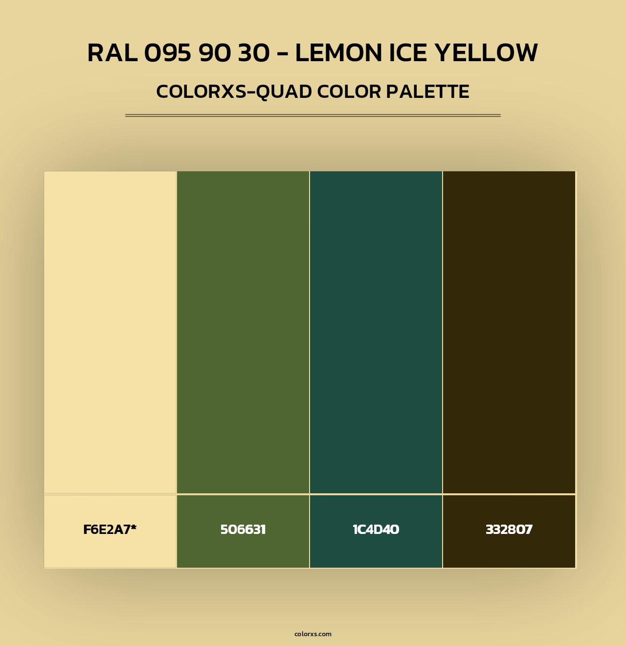RAL 095 90 30 - Lemon Ice Yellow - Colorxs Quad Palette