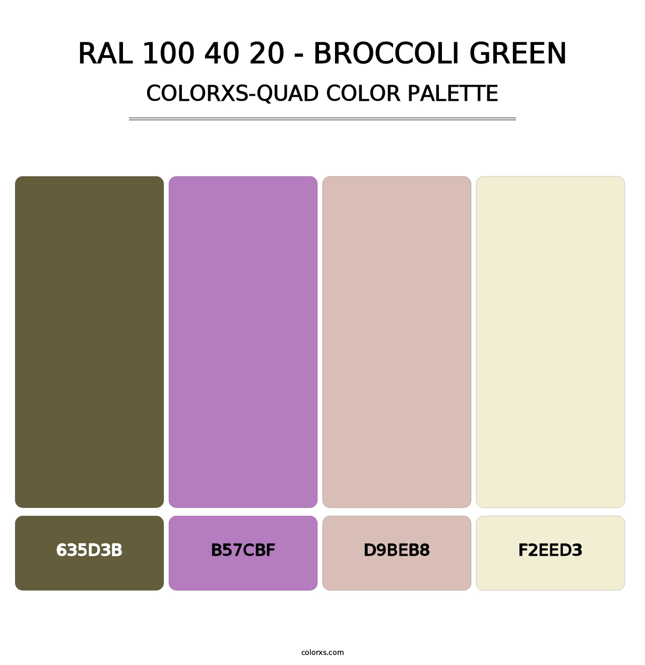 RAL 100 40 20 - Broccoli Green - Colorxs Quad Palette