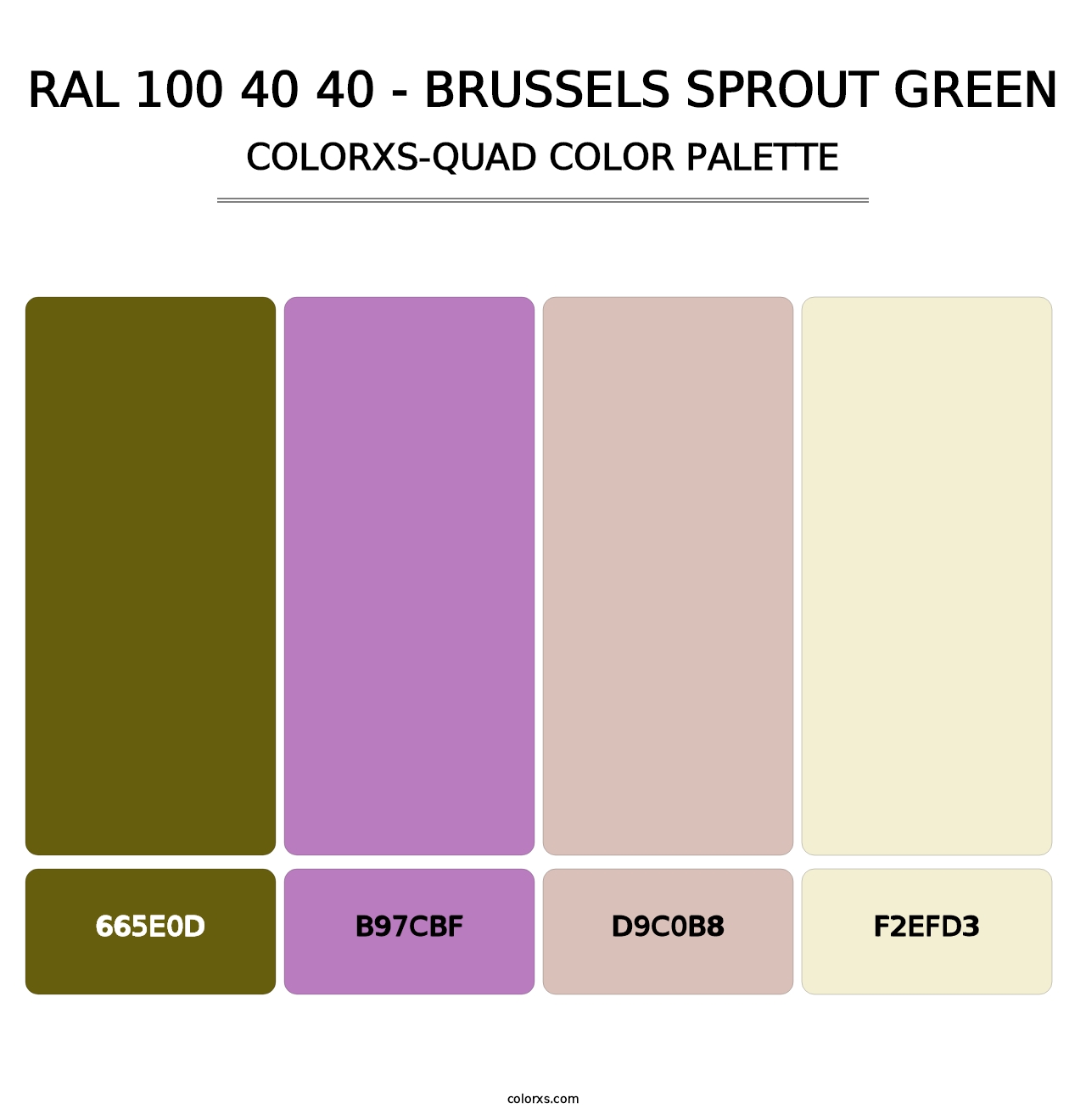 RAL 100 40 40 - Brussels Sprout Green - Colorxs Quad Palette
