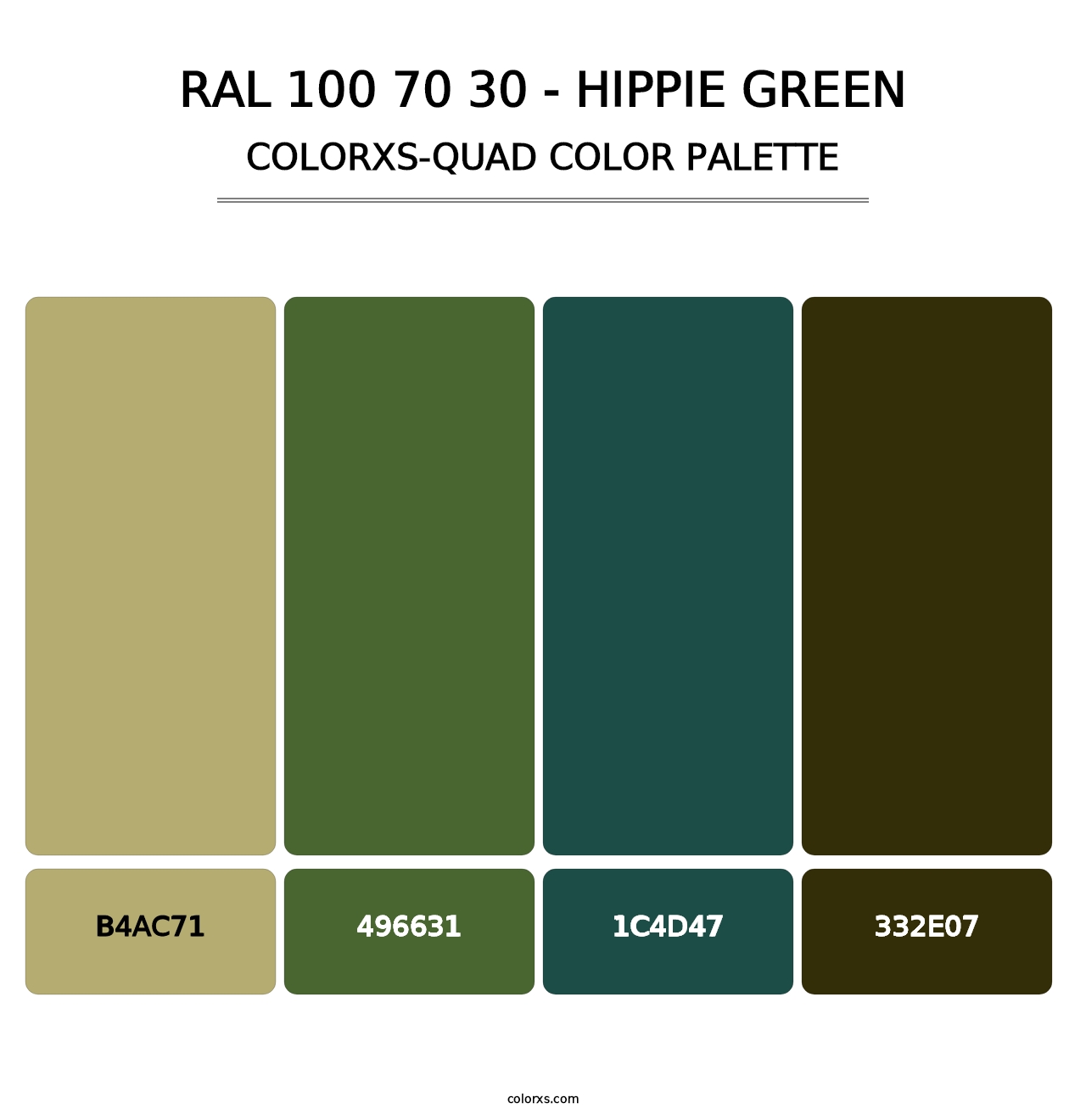 RAL 100 70 30 - Hippie Green - Colorxs Quad Palette