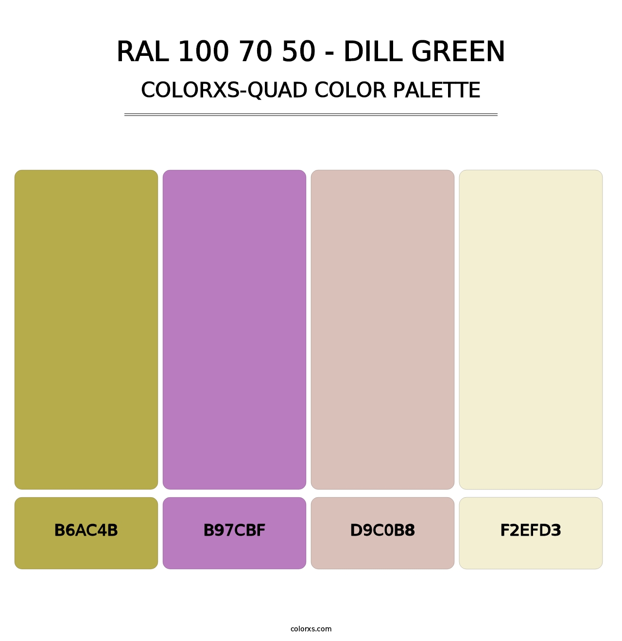 RAL 100 70 50 - Dill Green - Colorxs Quad Palette